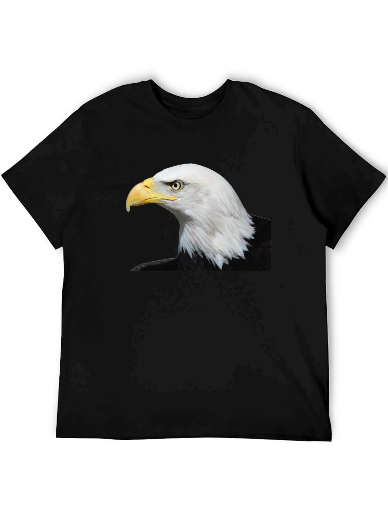 Black Bald Eagle Graphic Black T-Shirt view 5