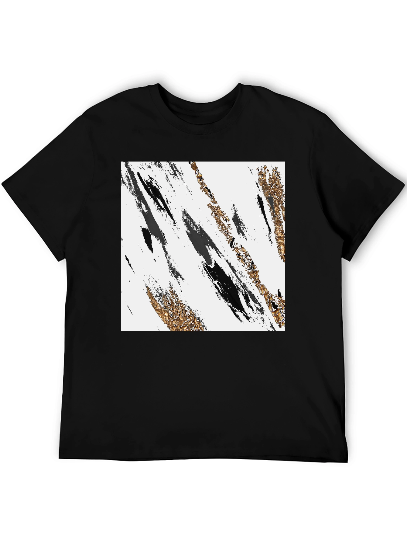 Black Abstract Art Black T-Shirt view 5