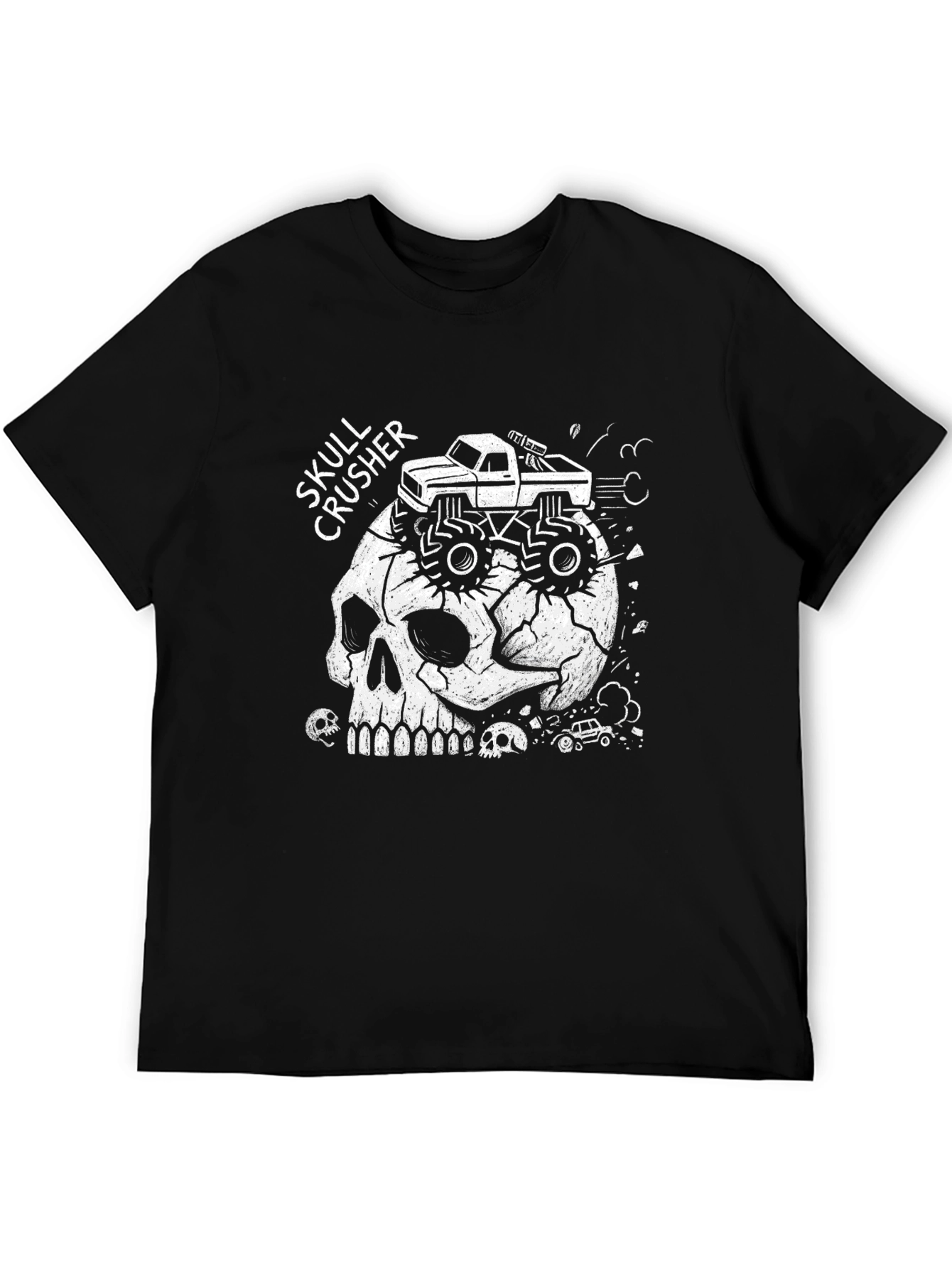 Black Skull Crusher Monster Truck Graphic Tee view 5