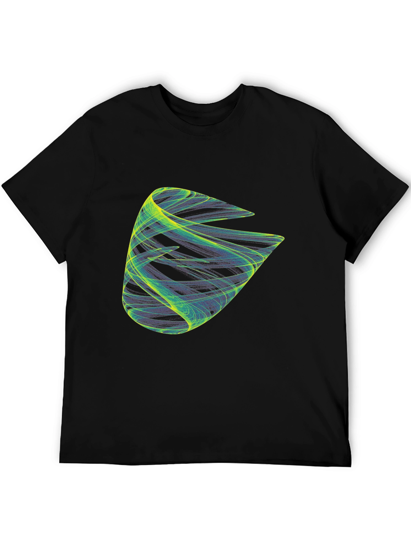 Black Abstract Graphic Black T-Shirt view 5