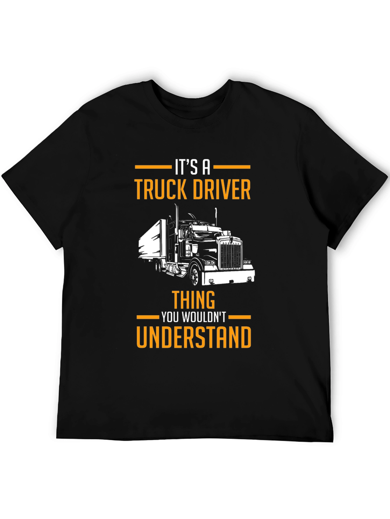Black Truck Driver T-Shirt - It's A Truck Driver Thing! view 5