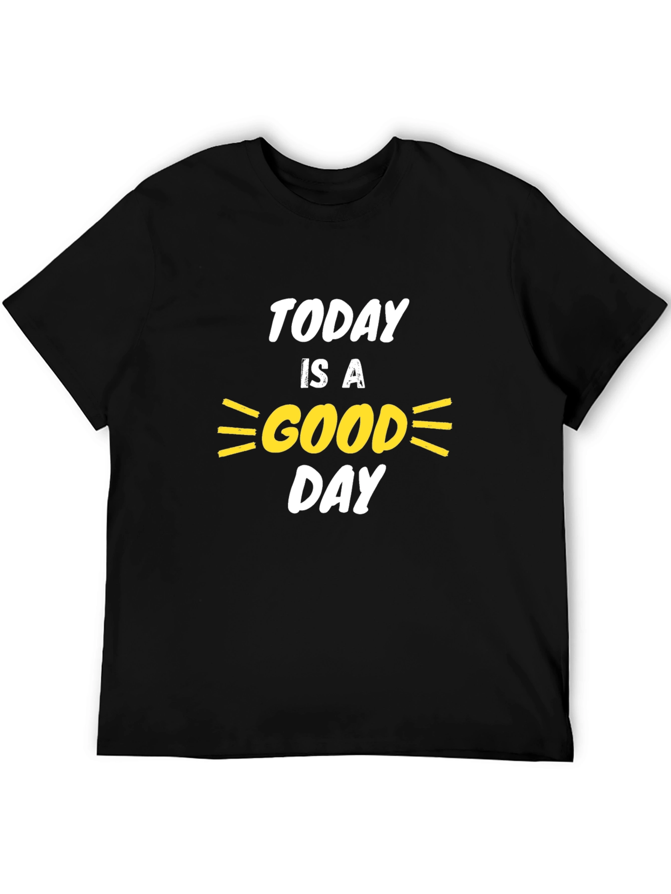 Black Today Is A Good Day Graphic Tee - Black view 5