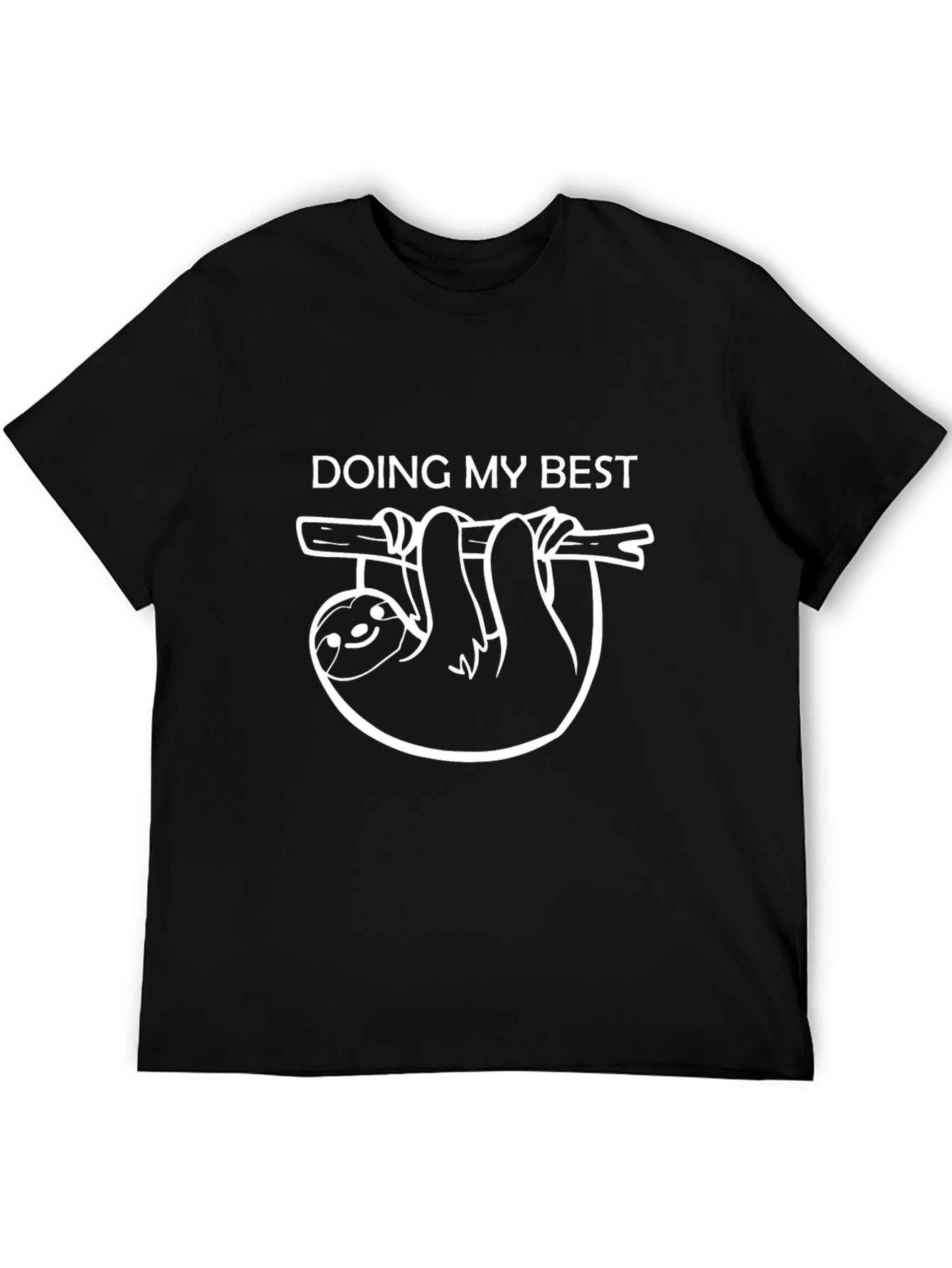 Black Doing My Best Sloth Graphic Tee - Relaxed Fit view 5