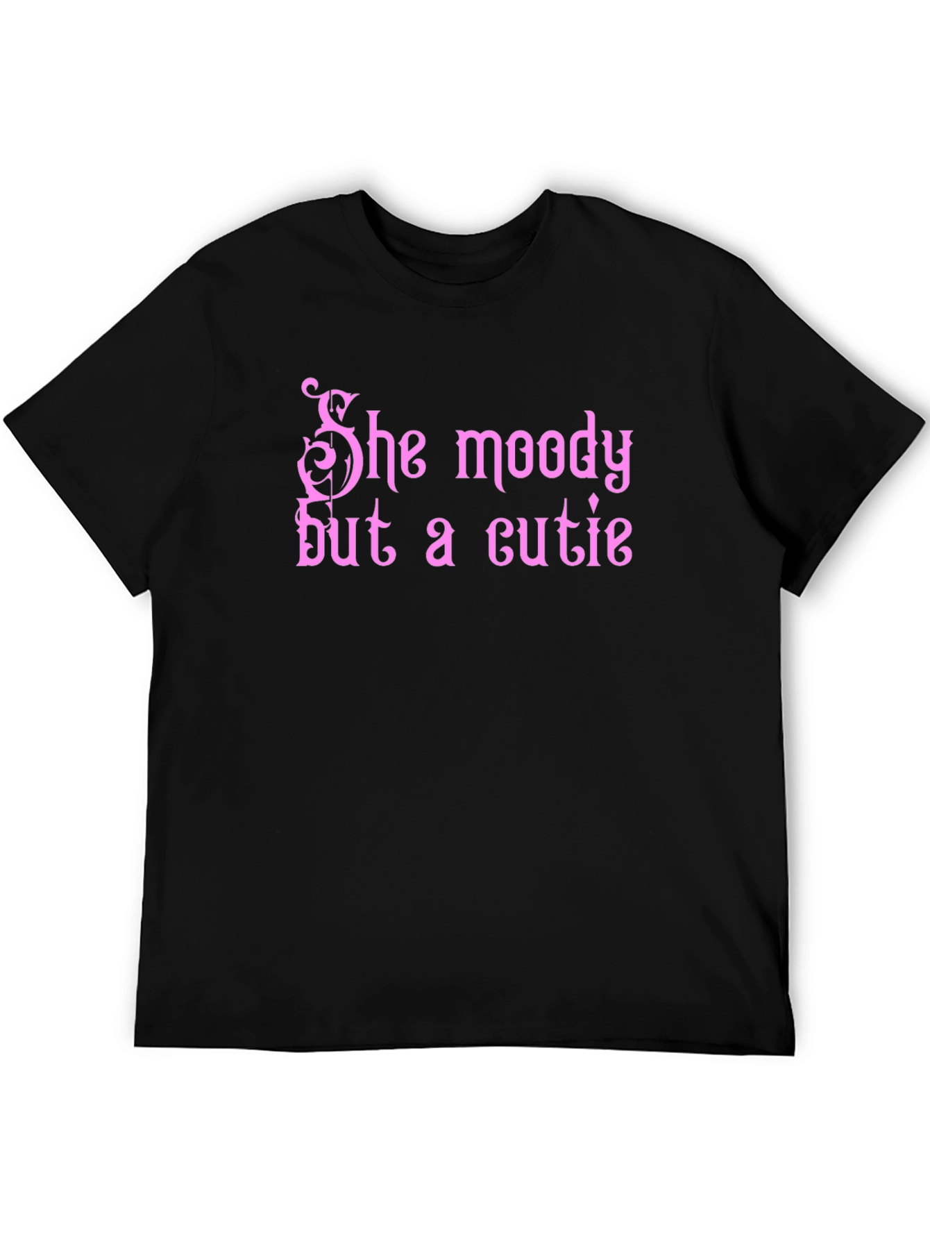 Black She Moody But A Cutie Graphic Tee view 5