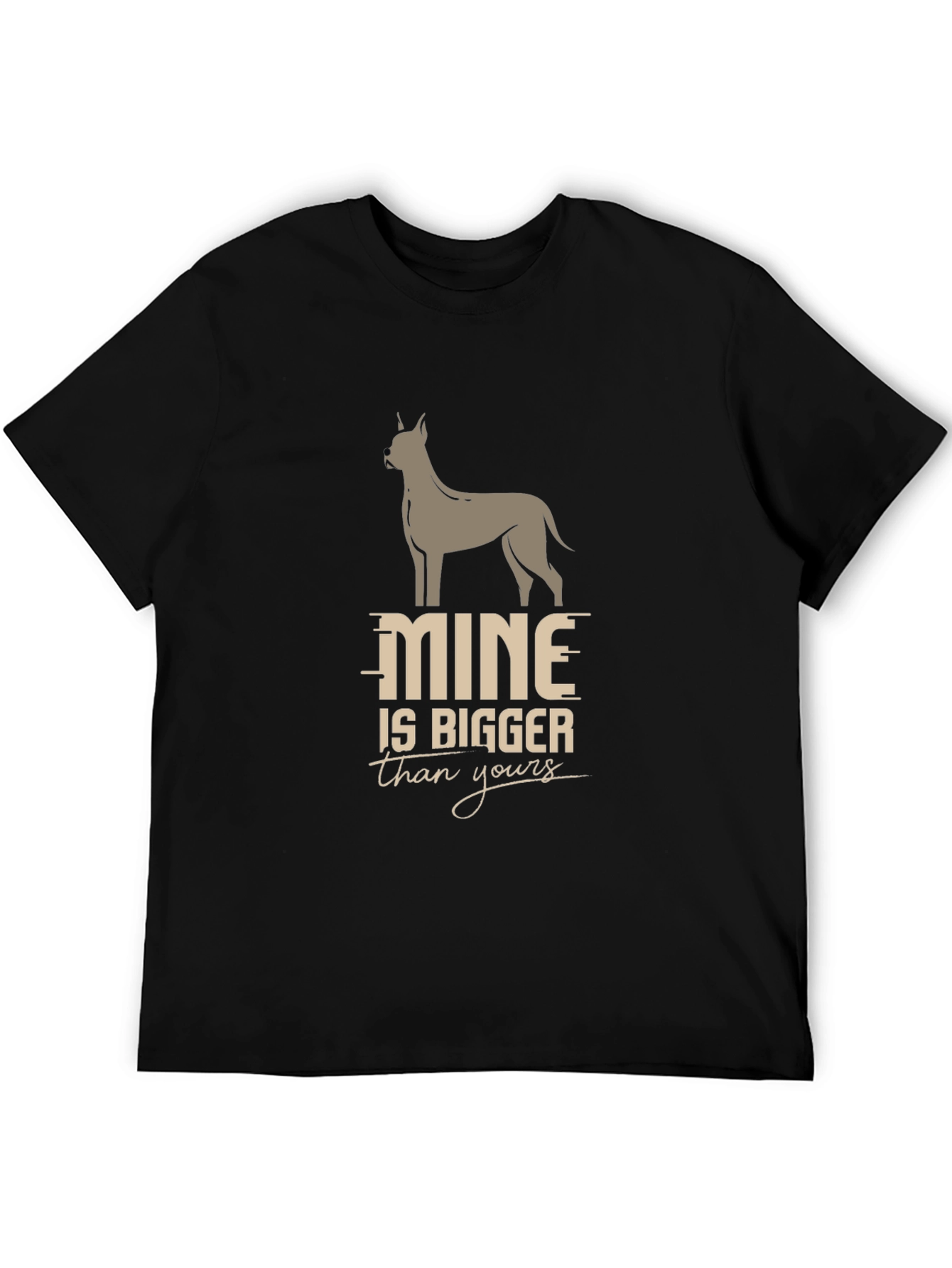 Black Mine is Bigger Funny Dog T-Shirt view 5