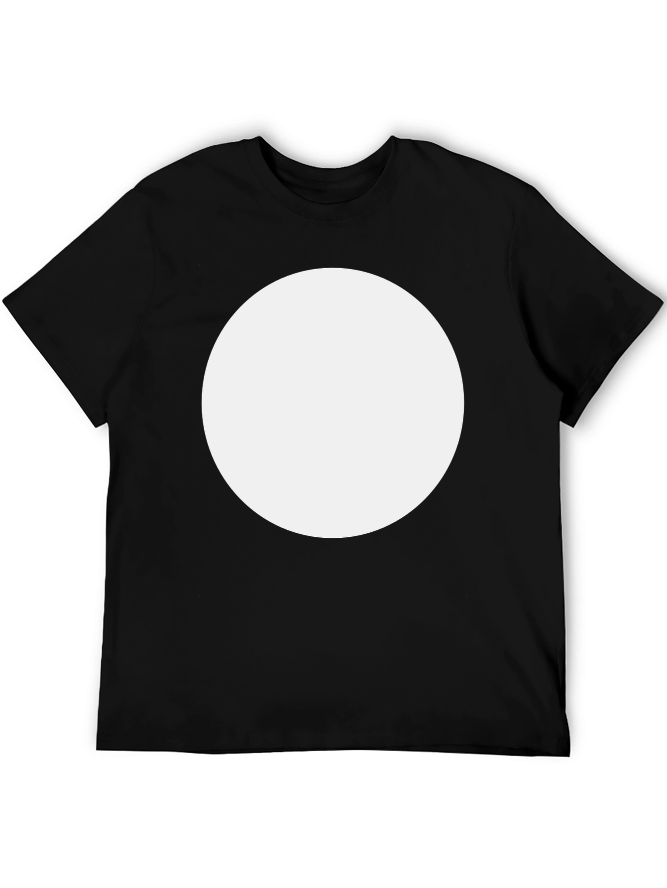 Black Black T-Shirt with Custom Circle Graphic view 5