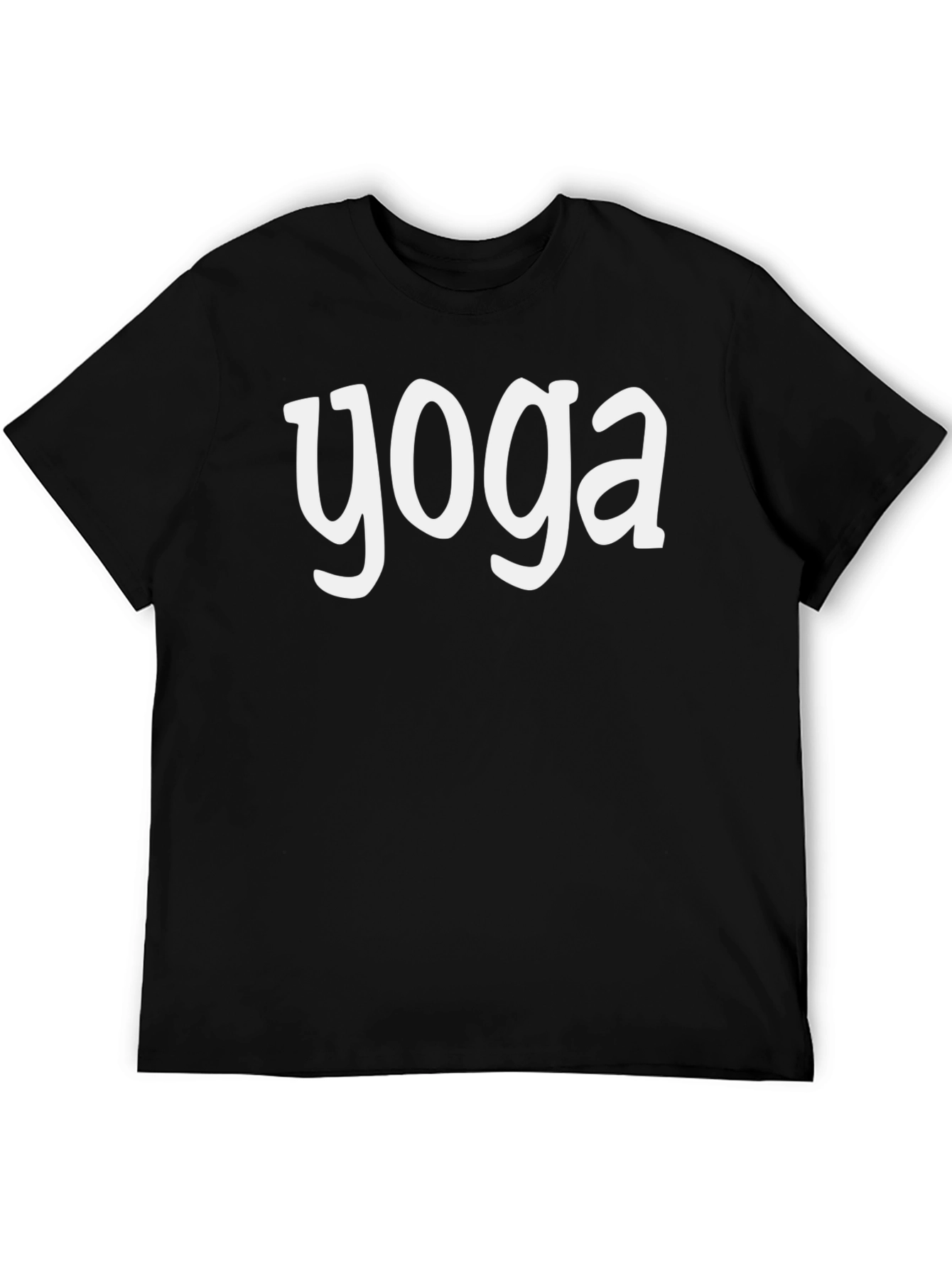 Black Yoga Graphic Tee - Soft Cotton Casual Shirt view 5