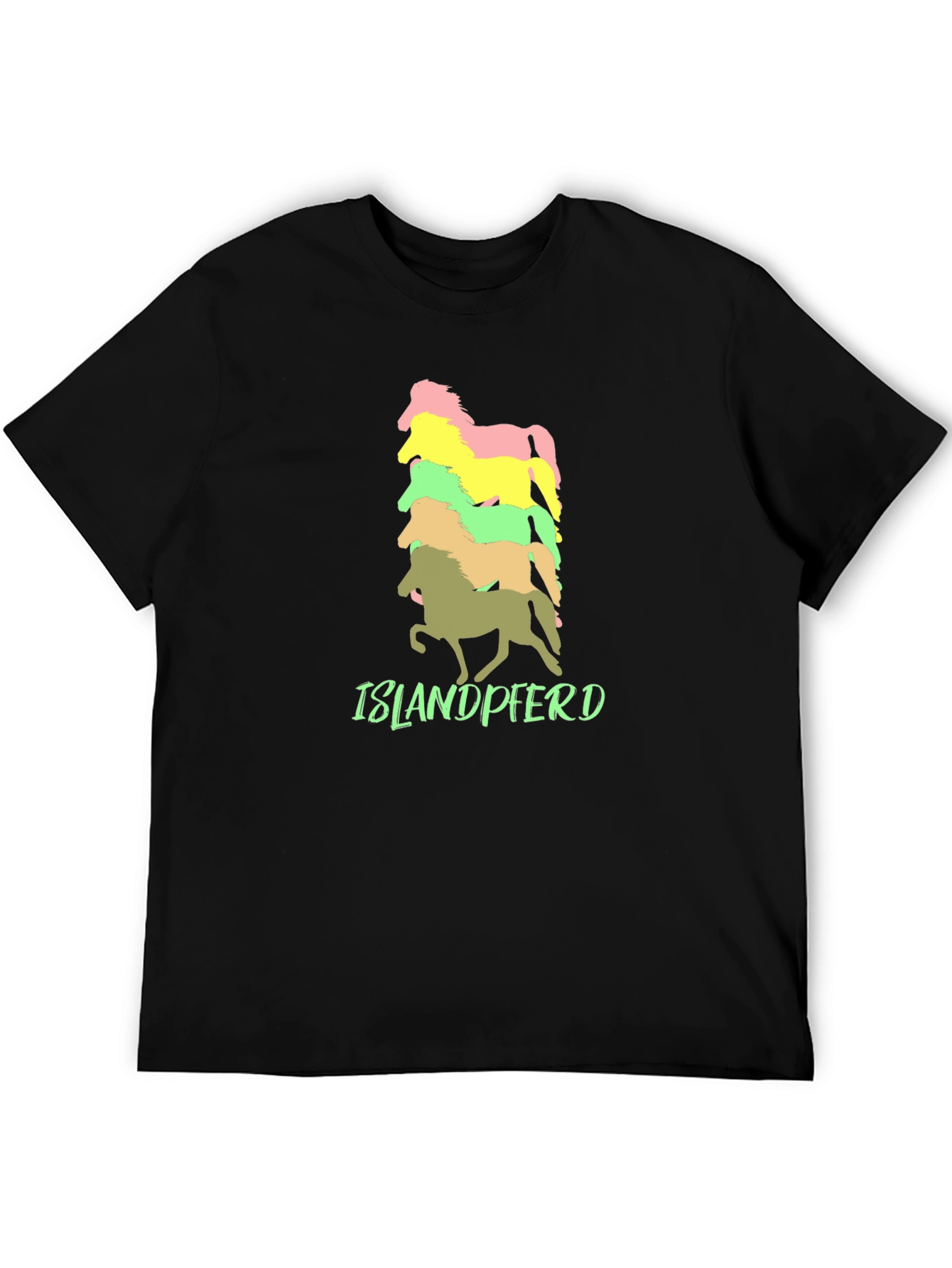Black Islandpferd Horse T-Shirt - Stacked Design view 5