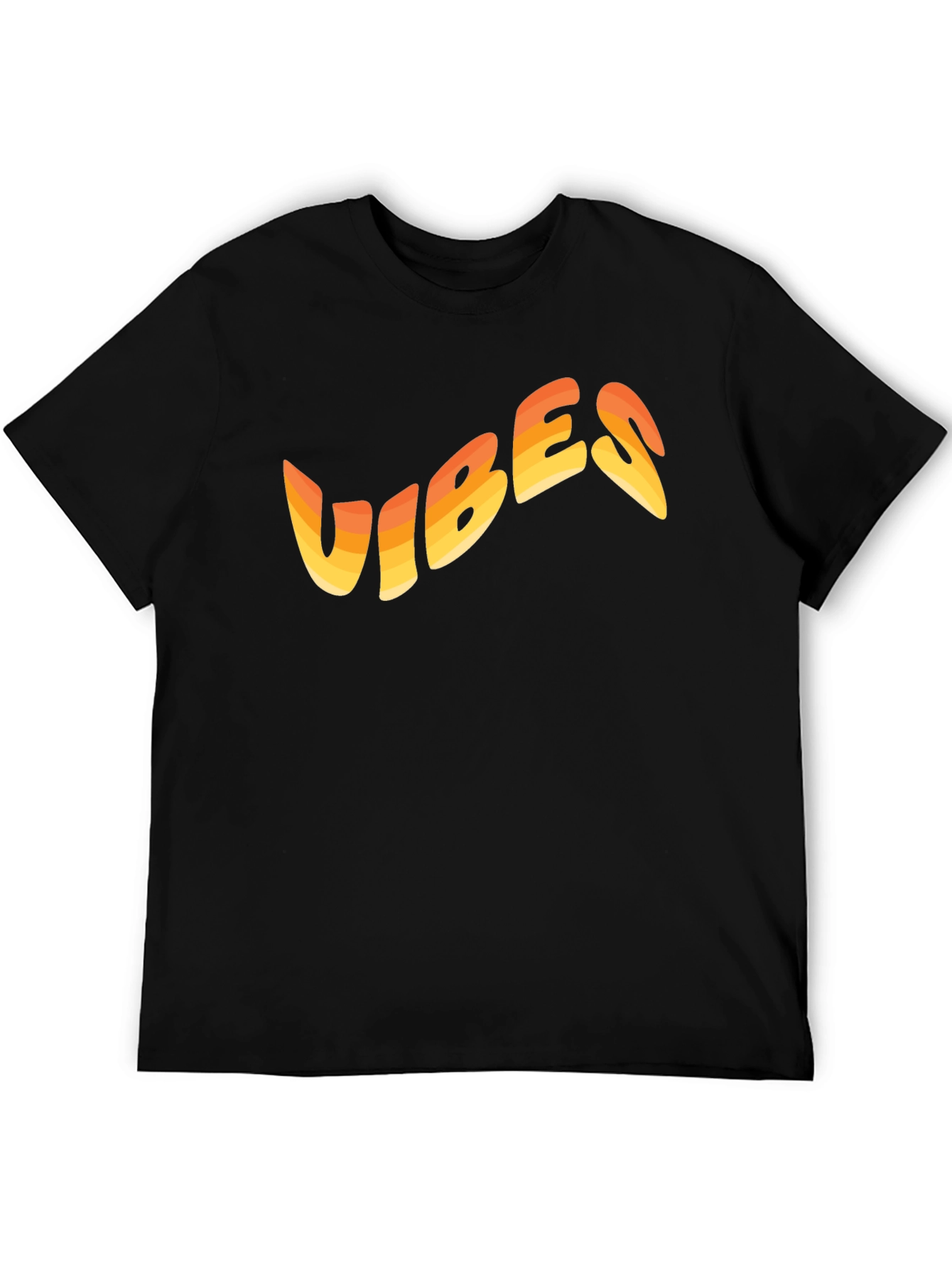 Black Vibes Graphic Print Black T-Shirt view 5