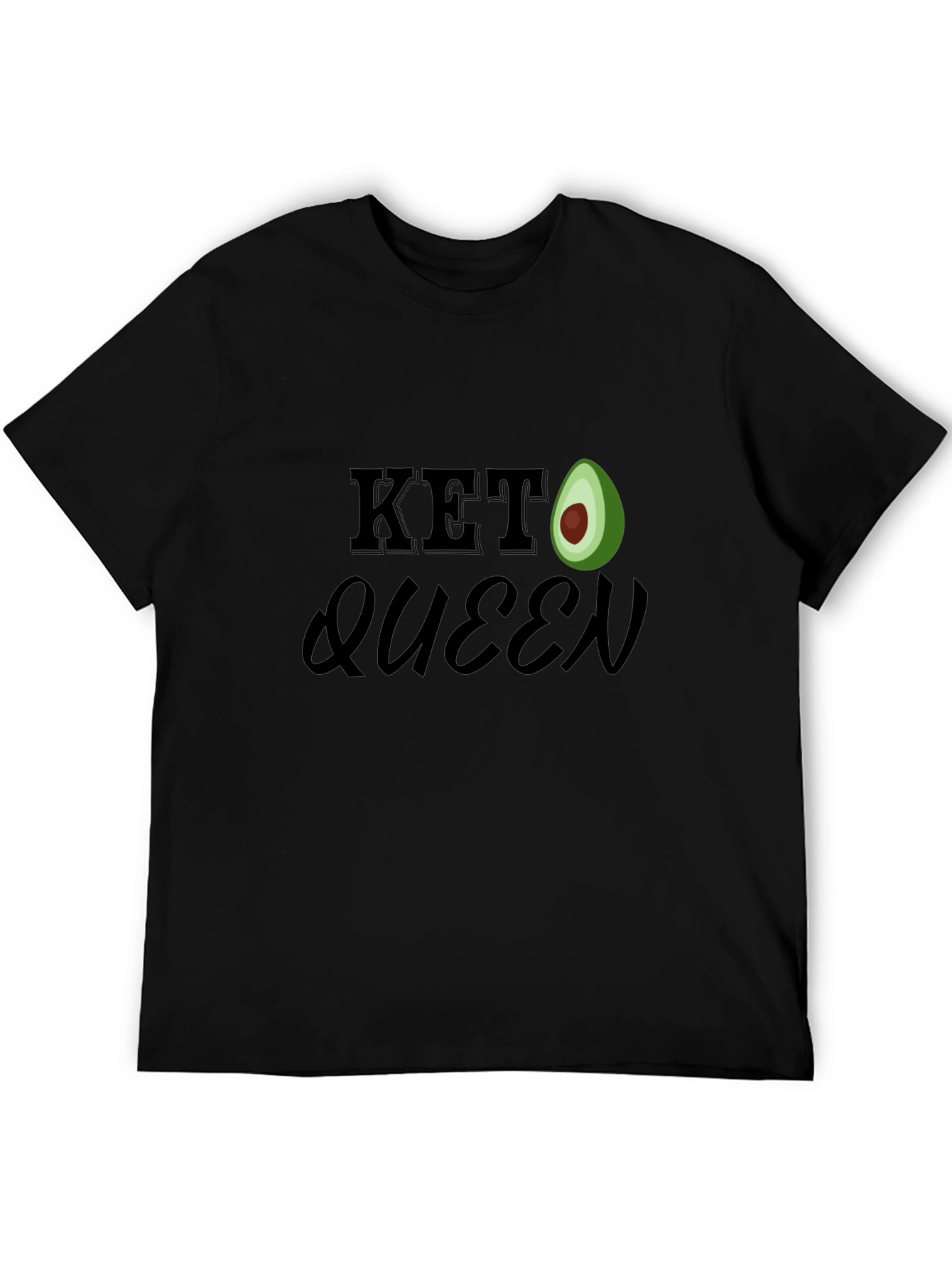 Black Keto Queen Avocado T-Shirt - Black view 5