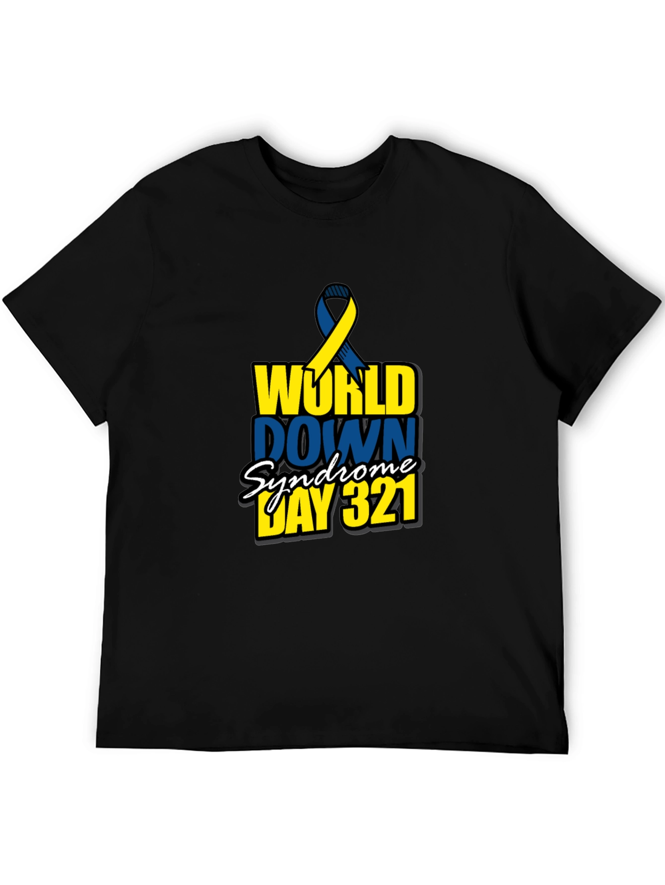 Black World Down Syndrome Awareness Day 321 Black T-Shirt view 5