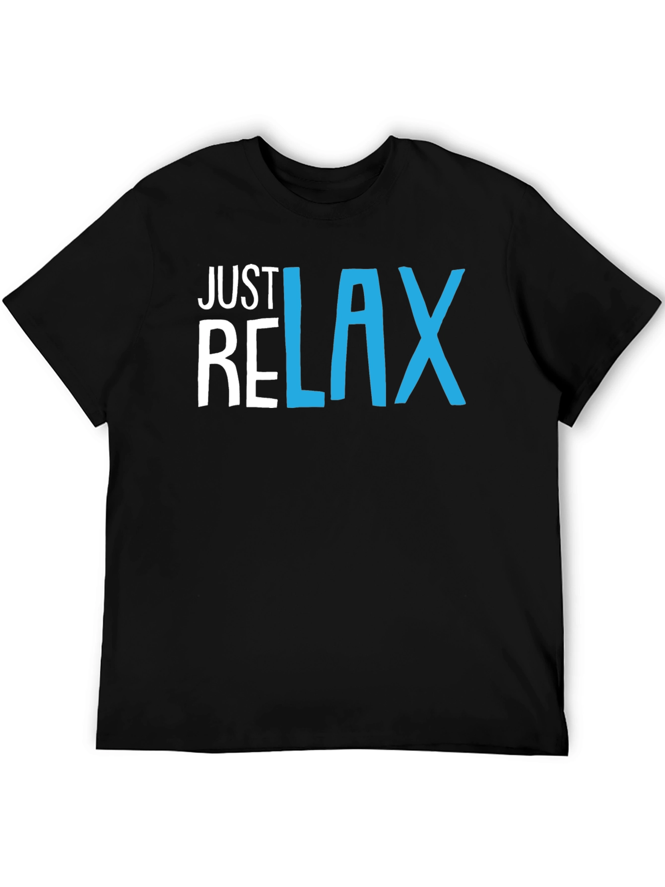 Black Just Relax Black Graphic Tee view 5