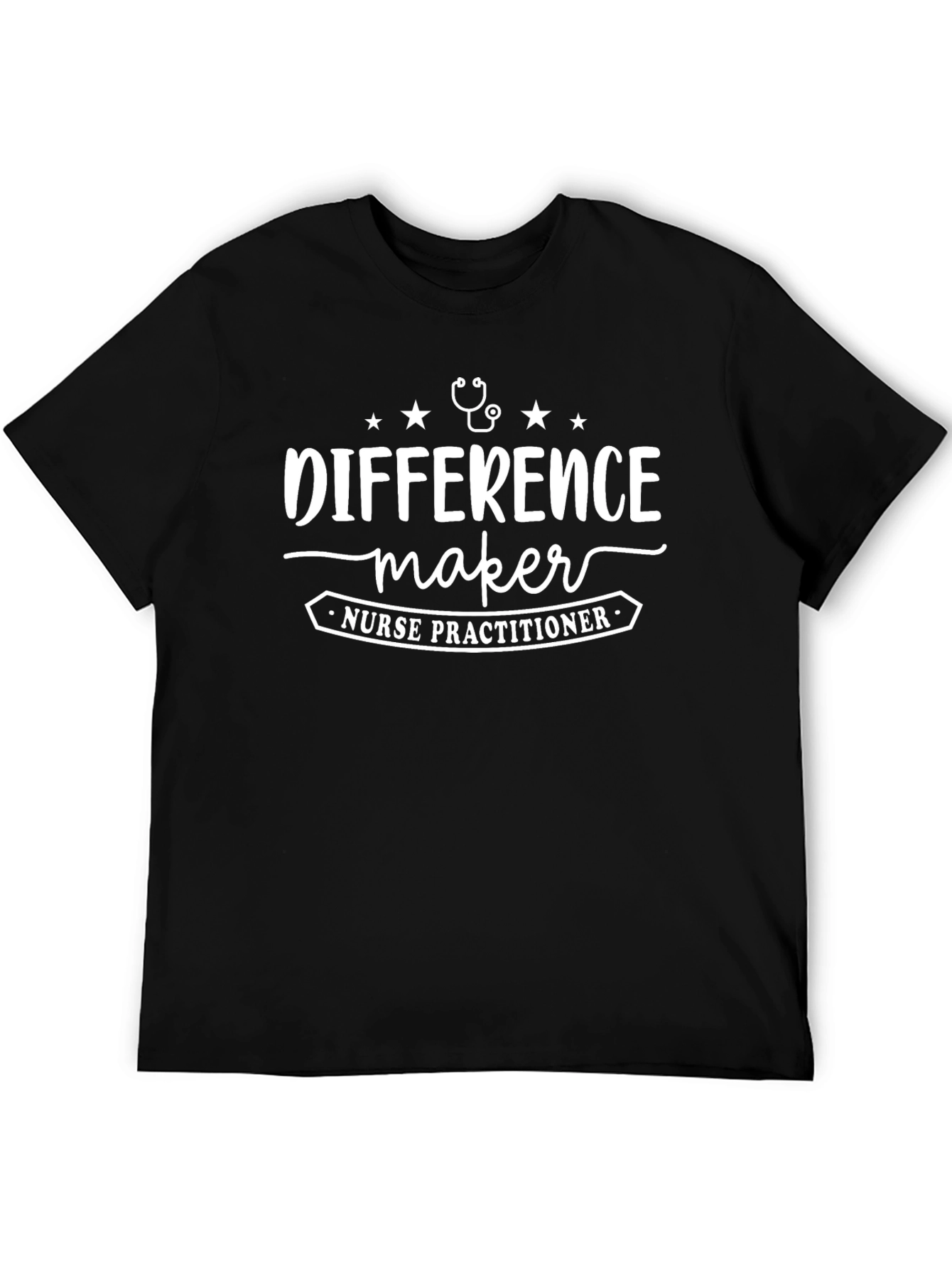 Black Difference Maker Nurse Practitioner T-Shirt view 5