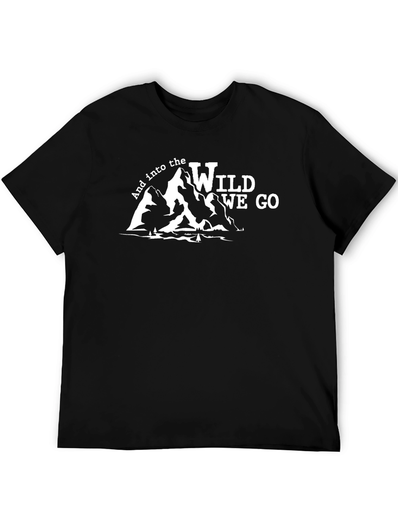 Black Wild We Go Graphic Tee - Black Cotton Blend view 5