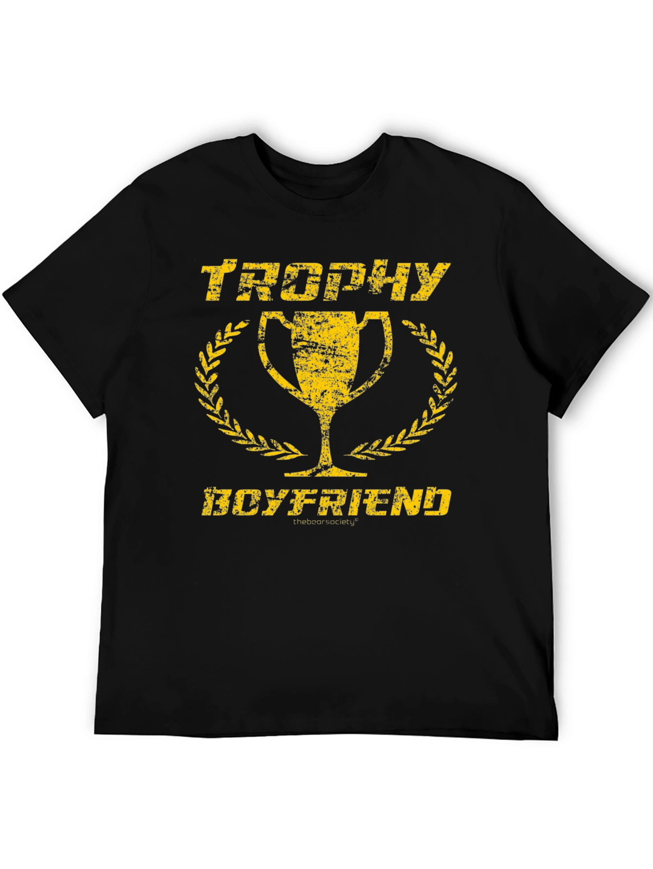 Trophy Boyfriend Graphic Tee - Black Cotton T-Shirt - 5