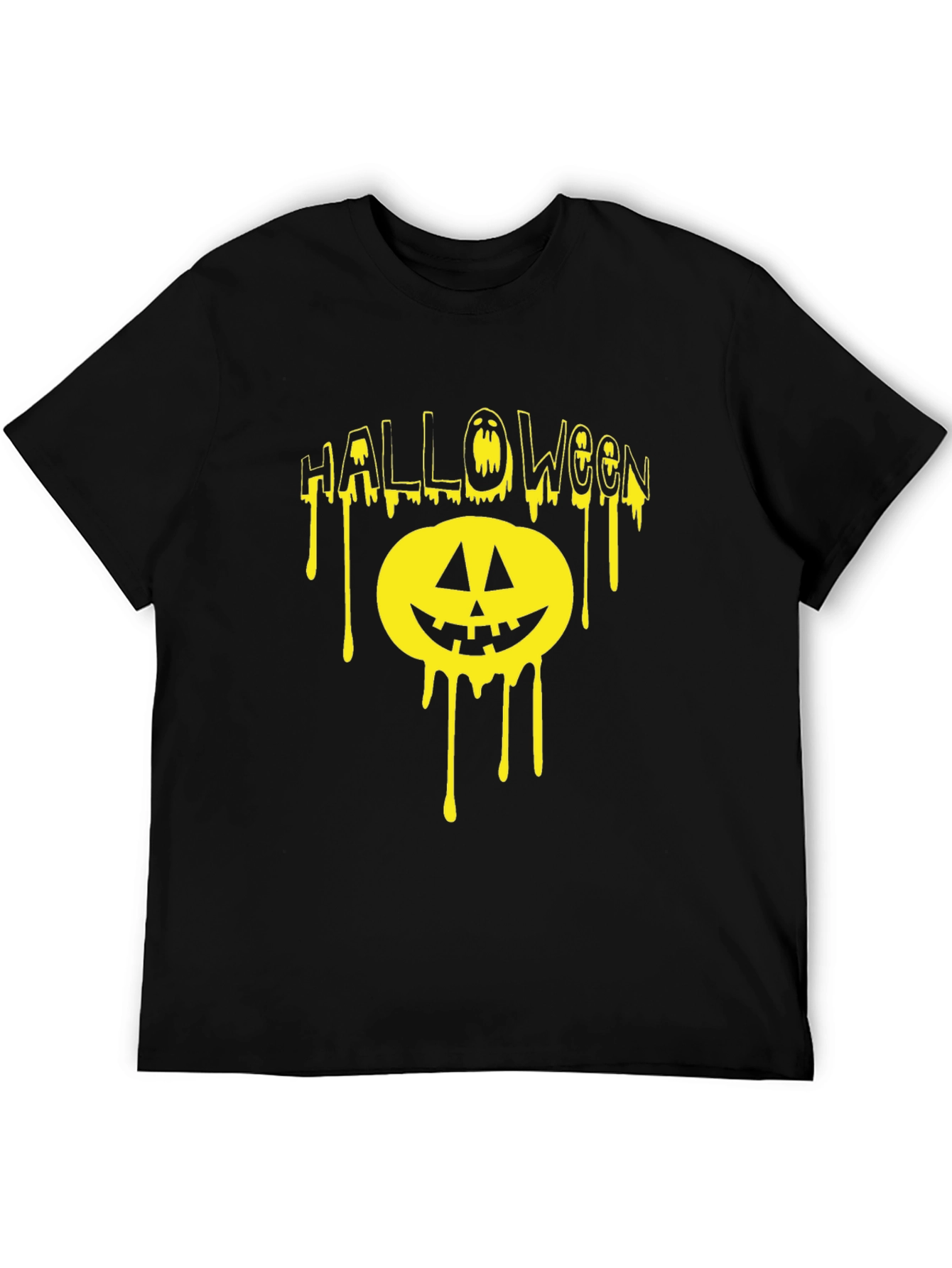 Black Halloween Dripping Pumpkin T-Shirt view 5
