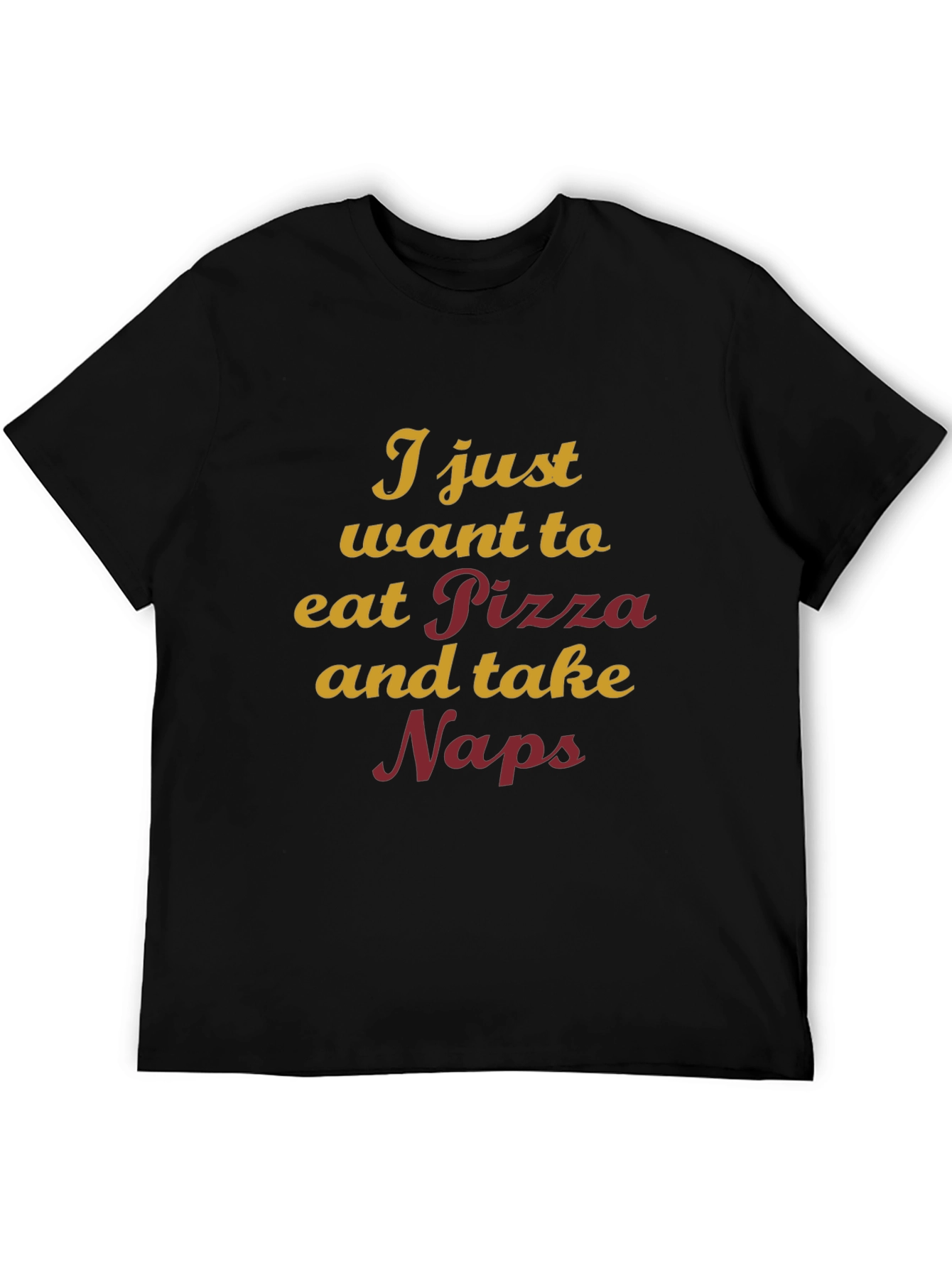 Black Pizza and Naps Graphic Tee view 5