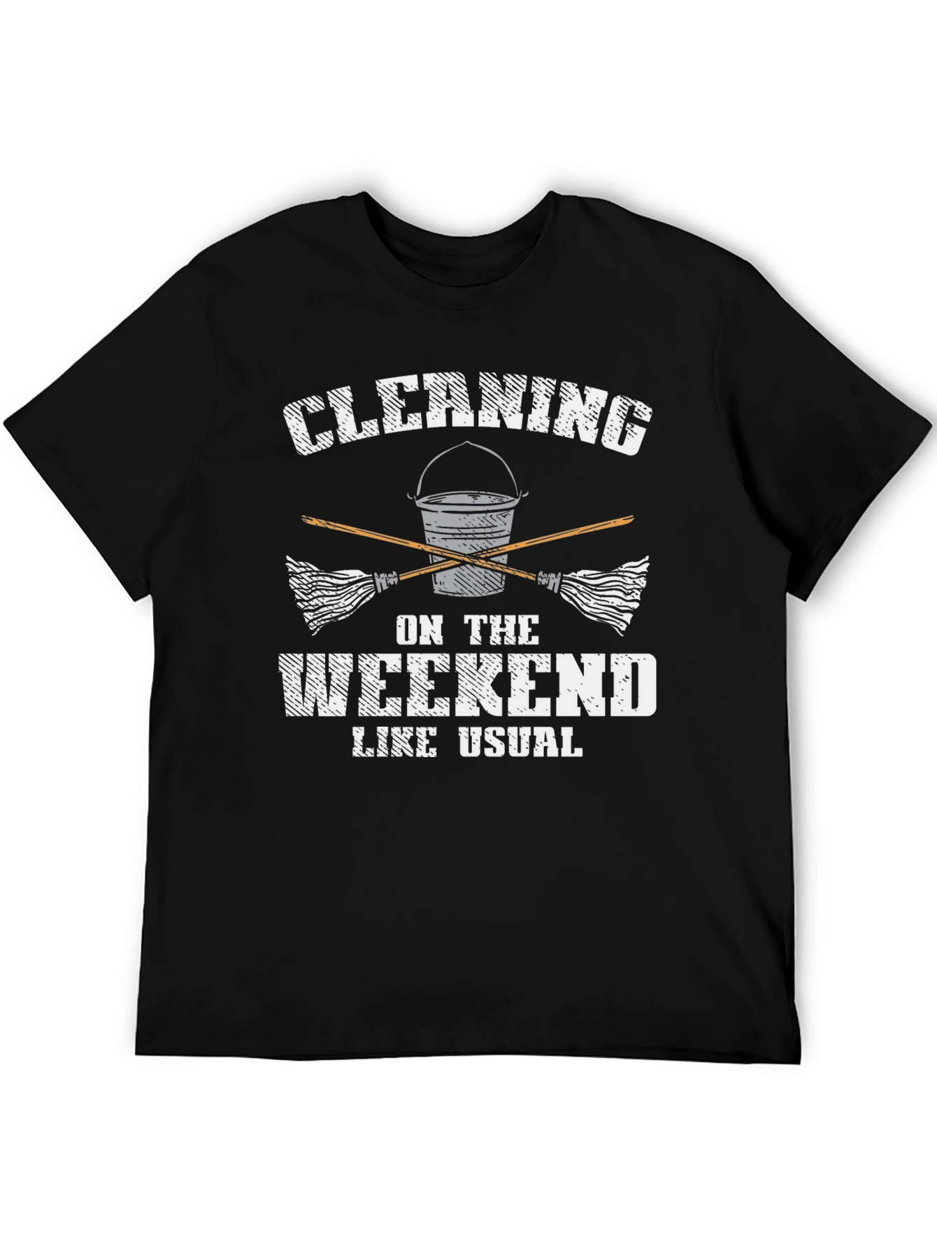 Black Cleaning Weekend T-Shirt view 5