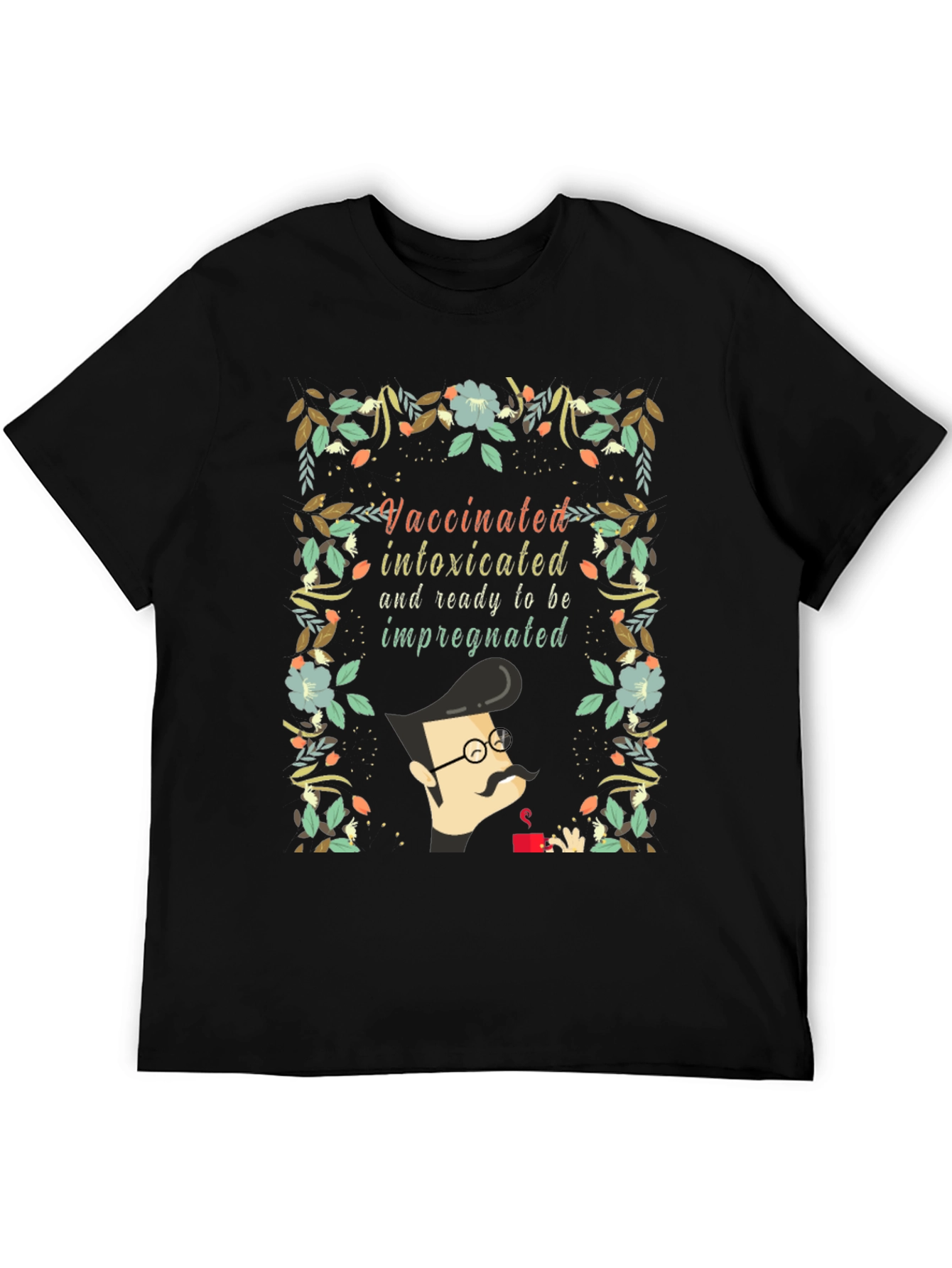 Black Vaccinated & Ready T-Shirt - Funny Slogan view 5