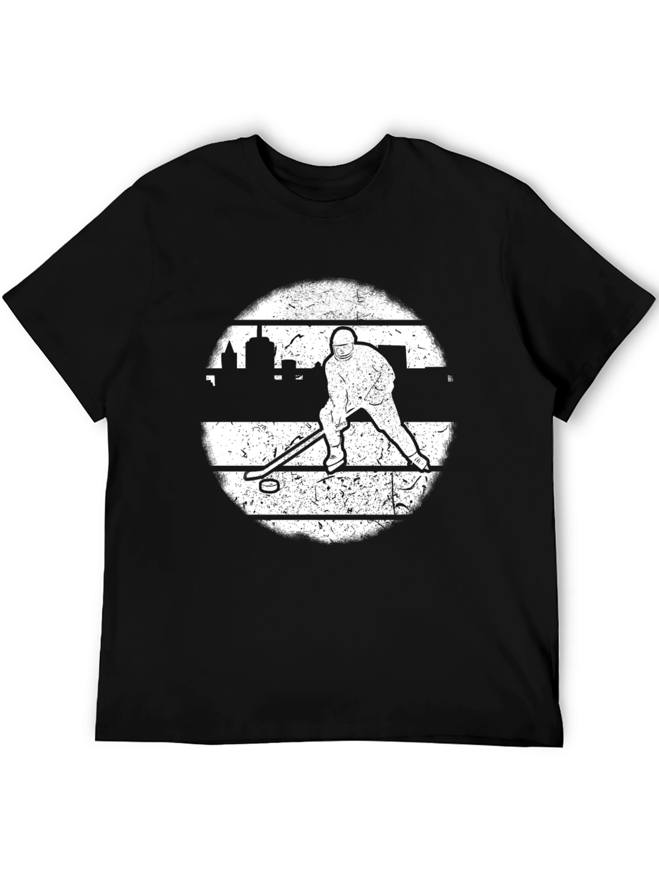 Black Hockey Player T-Shirt view 5
