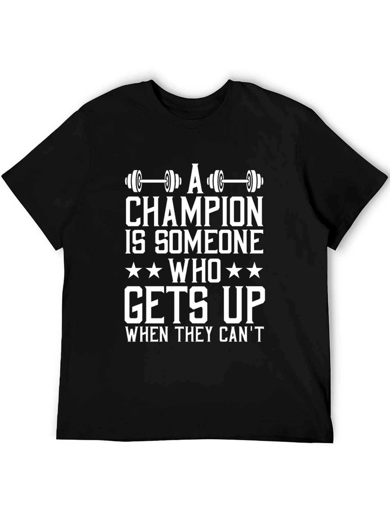Black Champion Motivational Fitness T-Shirt view 5