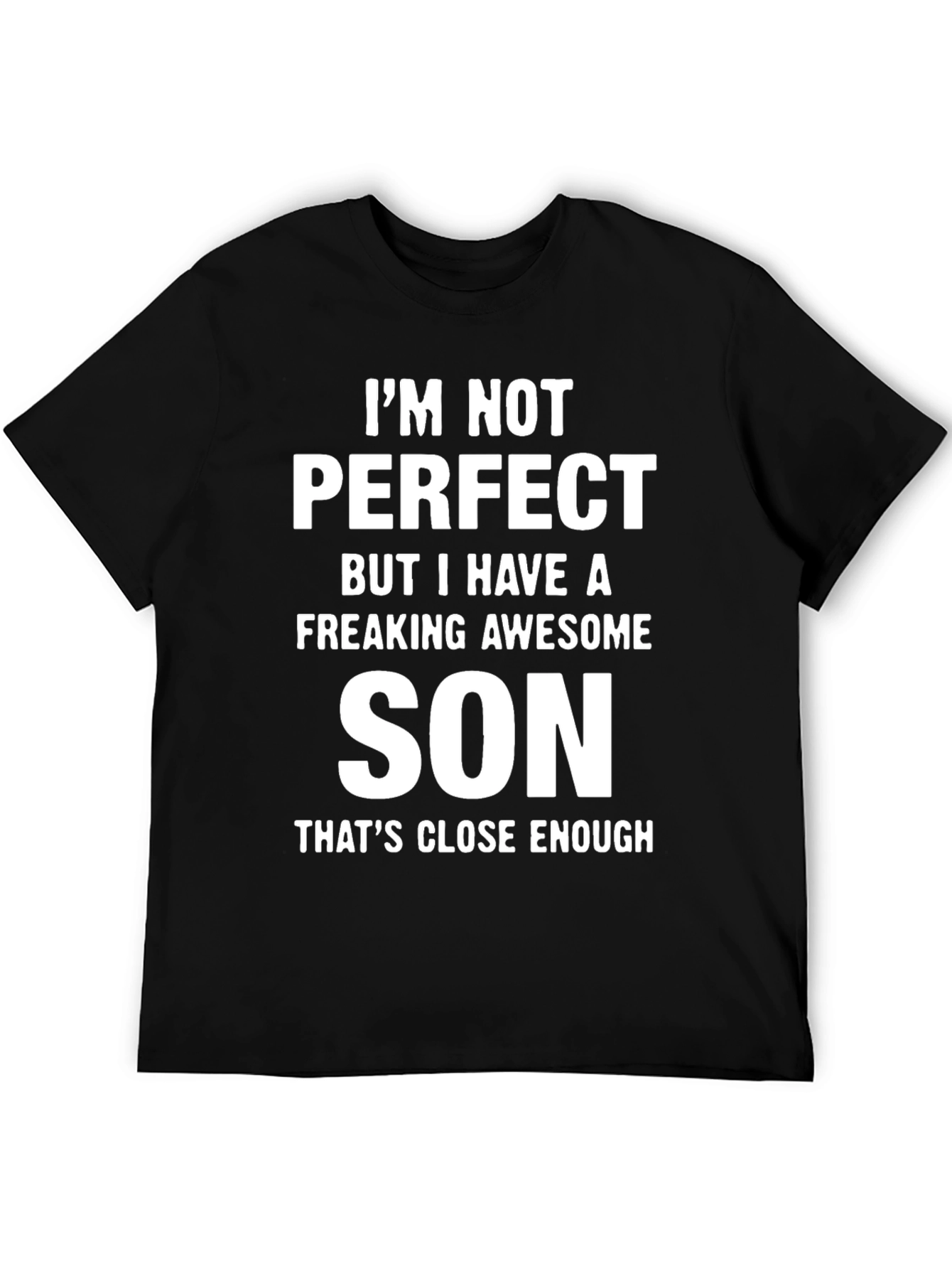 Black Awesome Son T-Shirt | Perfect Dad Gift view 5