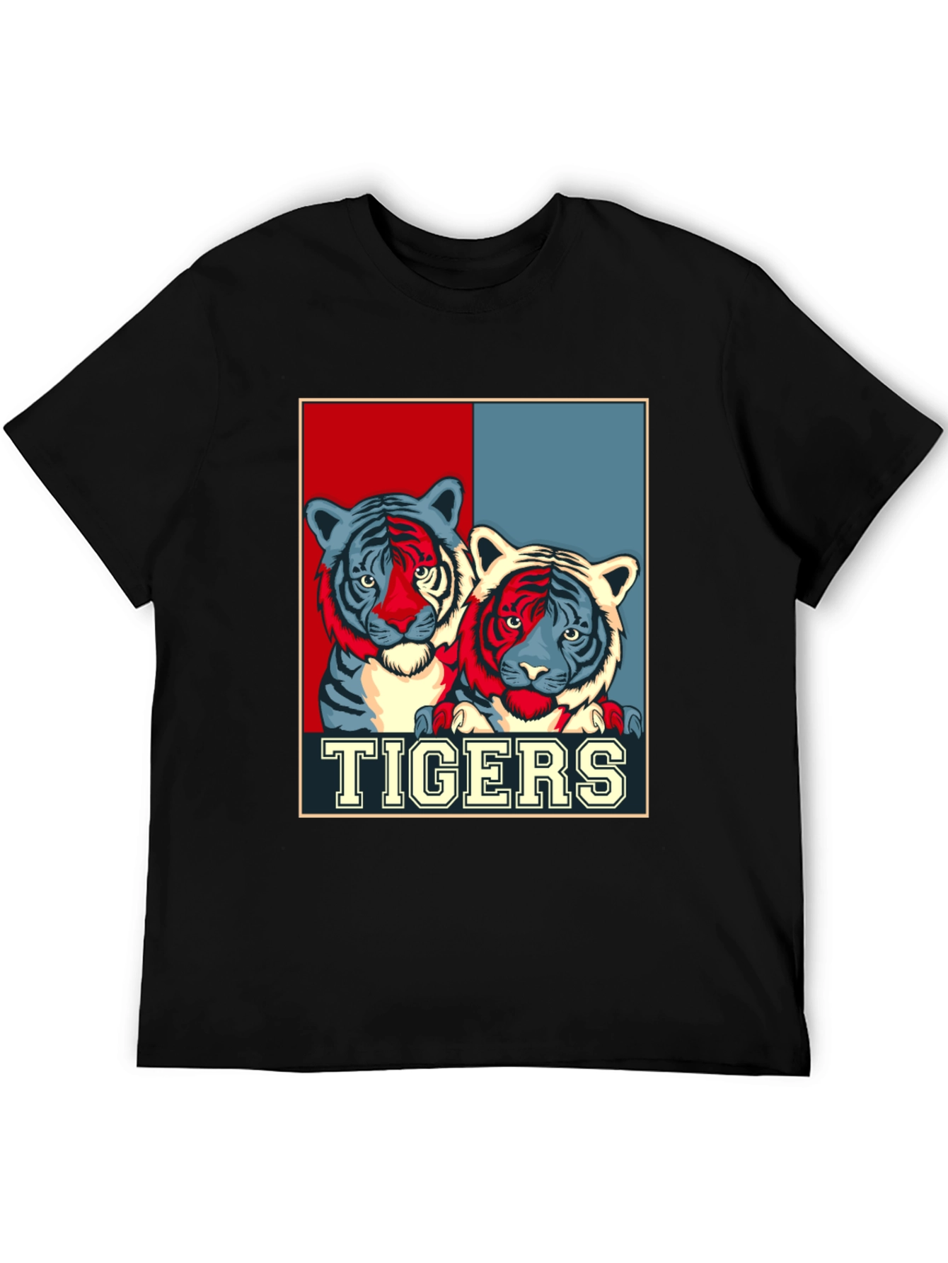 Black Tigers Graphic Print T-Shirt view 5