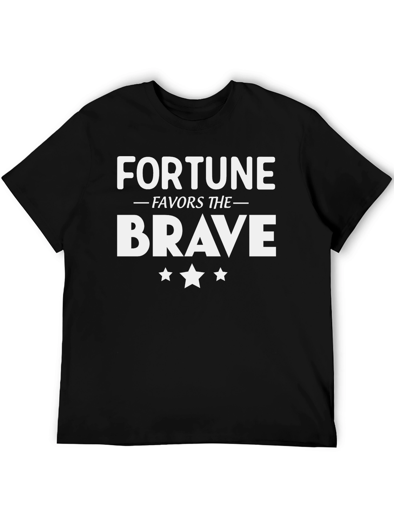 Black Fortune Favors The Brave T-Shirt view 5