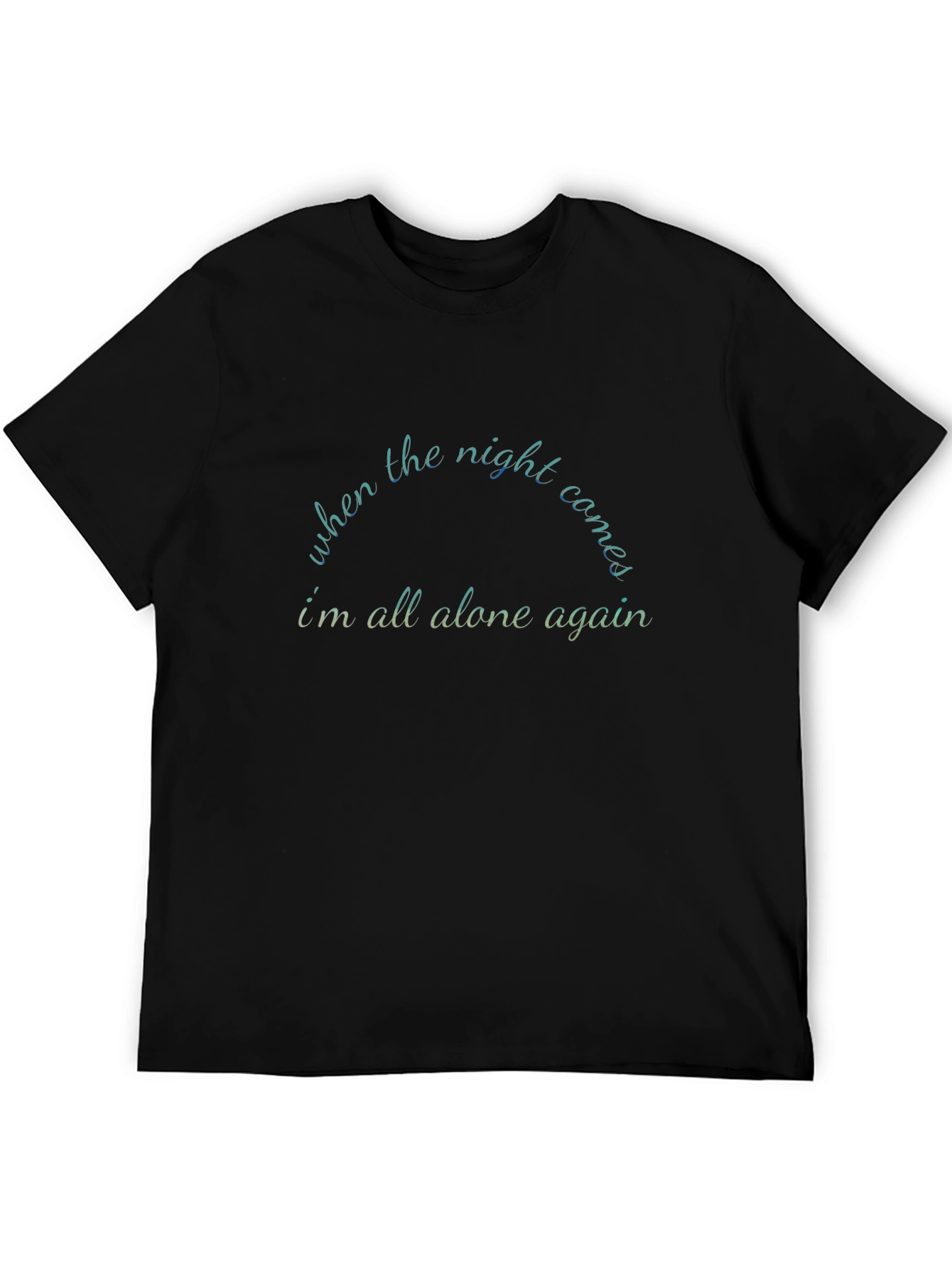 Black Alone Again Graphic Tee - Soft Black Cotton view 5