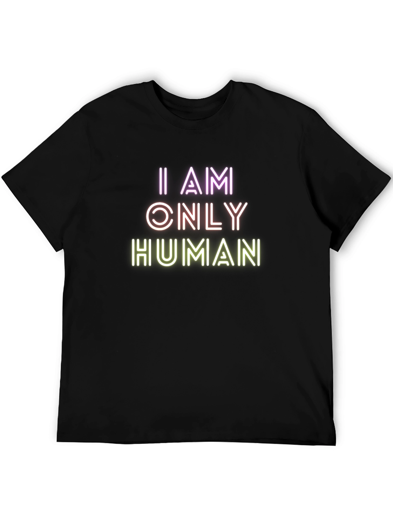 Black I Am Only Human Graphic Tee view 5