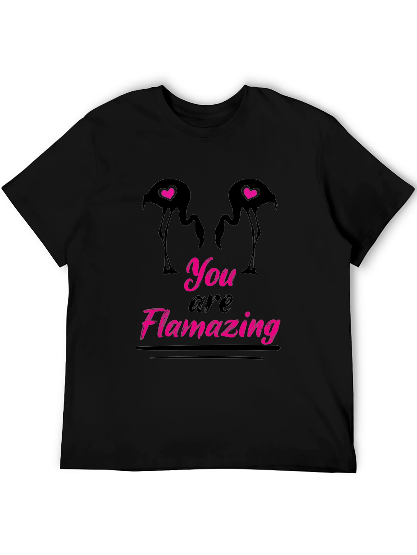 Black Flamazing Flamingo Graphic Tee - Black view 5