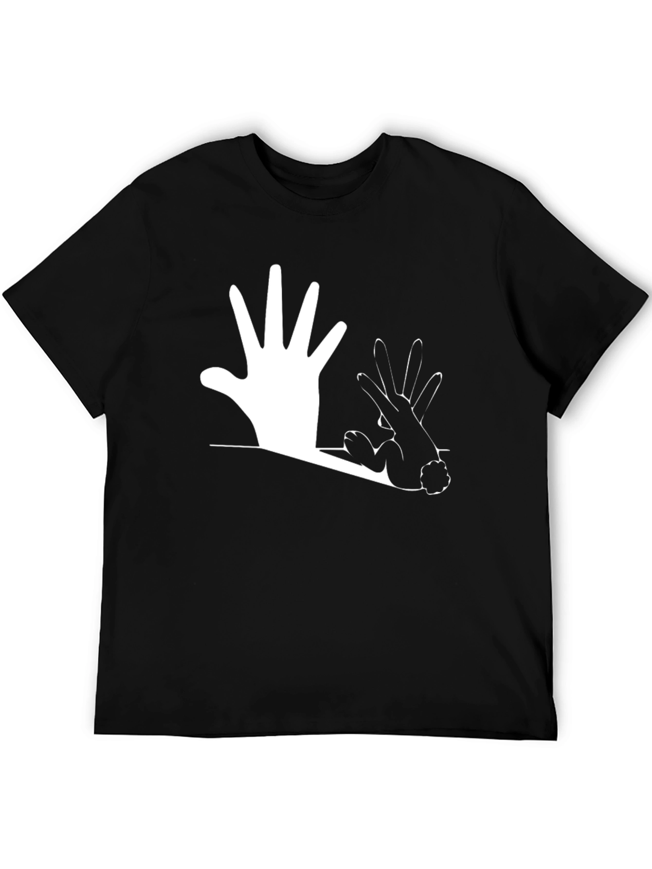 Black Hand Shadow Puppet T-Shirt view 5