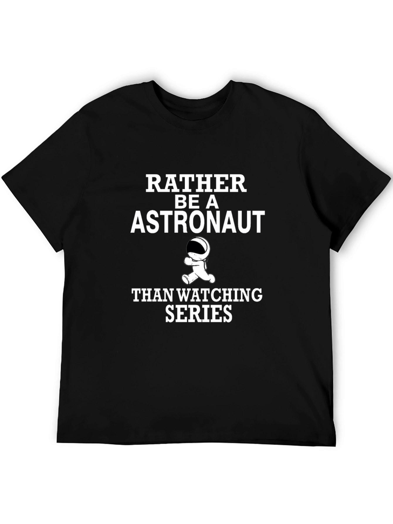 Black Astronaut Graphic Tee - Black Crew Neck view 5