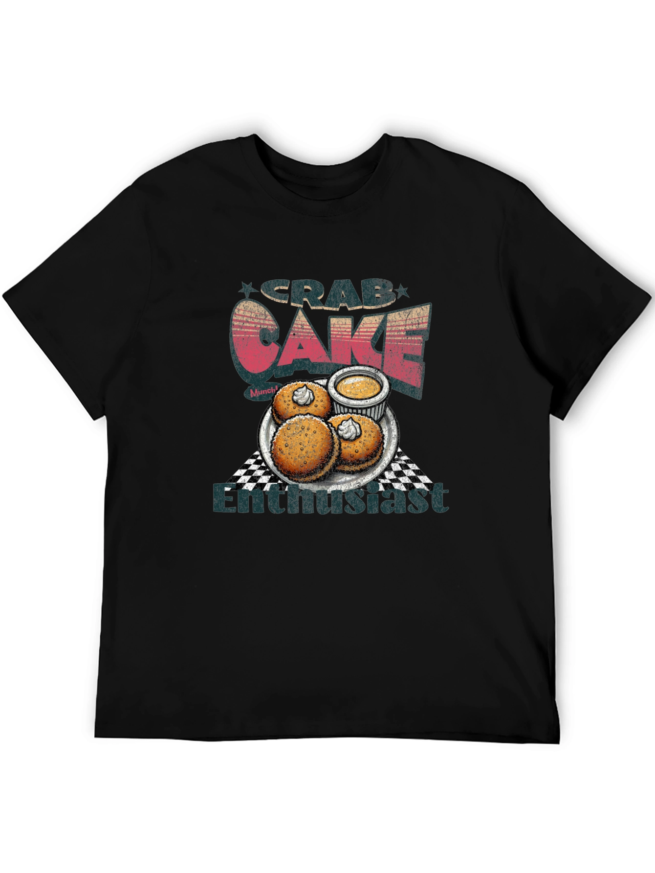 Black Crab Cake Enthusiast Graphic Tee view 5