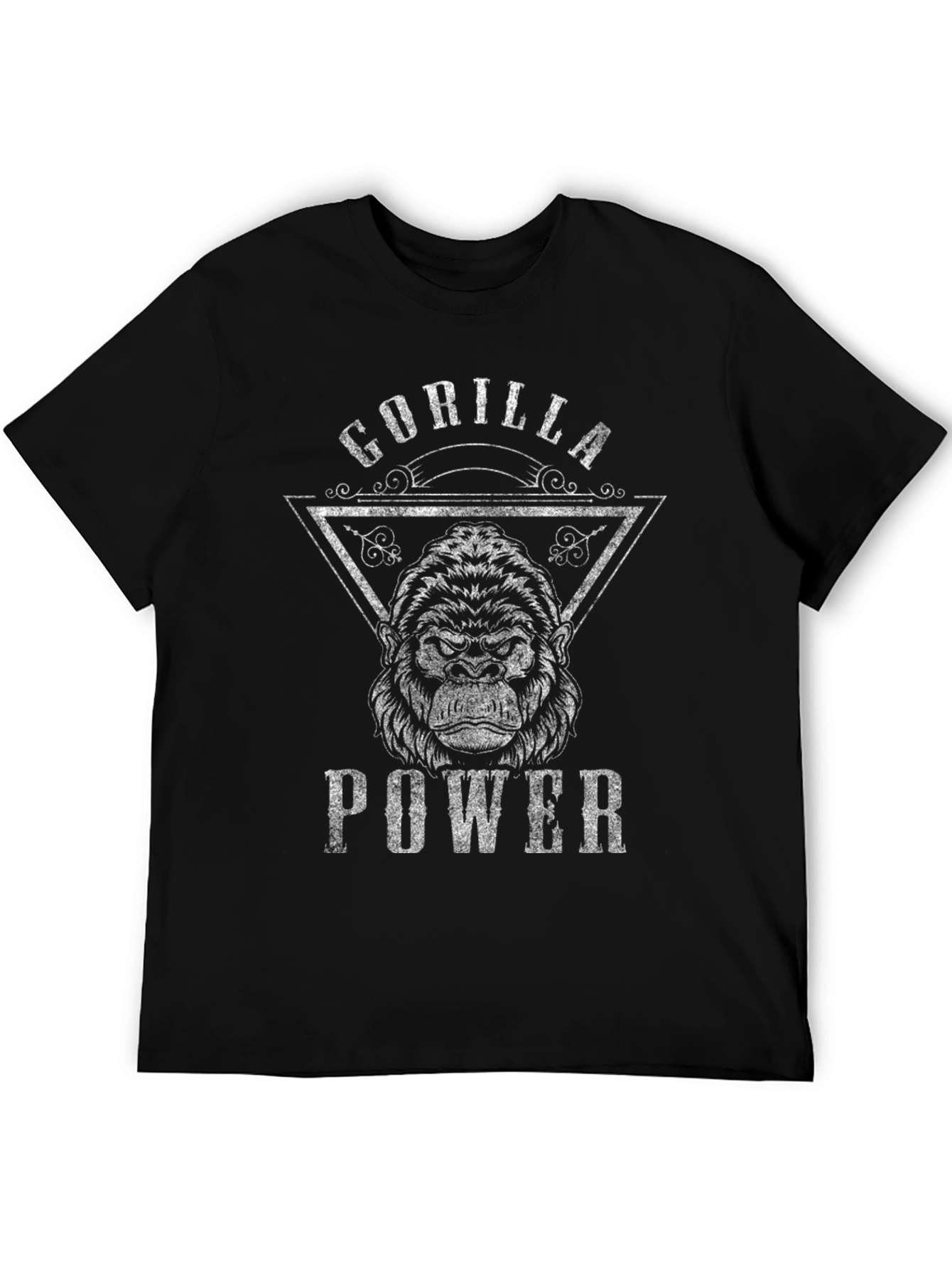 Black Gorilla Power Black T-Shirt view 5
