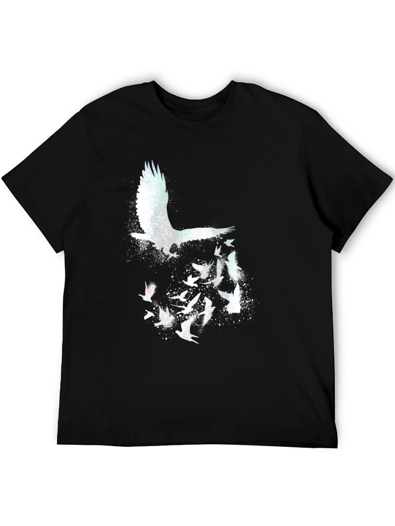 Black Eagle Flight Graphic Tee - Stylish Crew Neck T-Shirt view 5