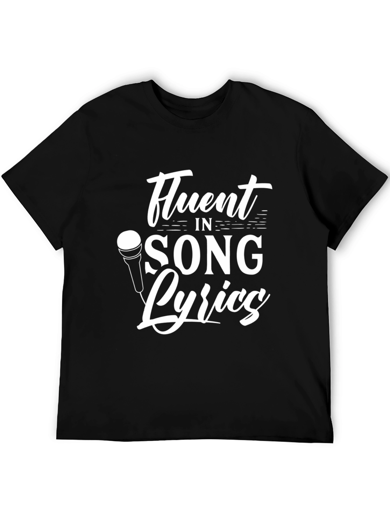 Black Fluent in Song Lyrics Graphic Tee view 5