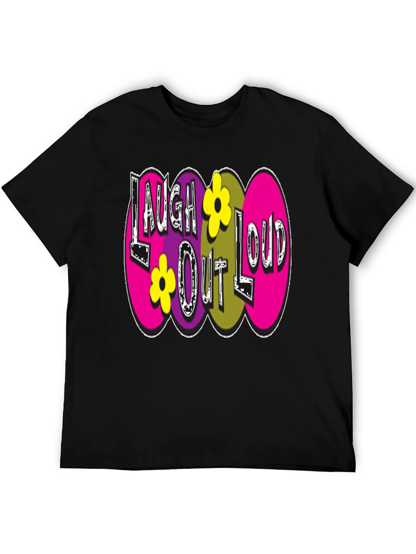 Black Laugh Out Loud Graphic Tee view 5