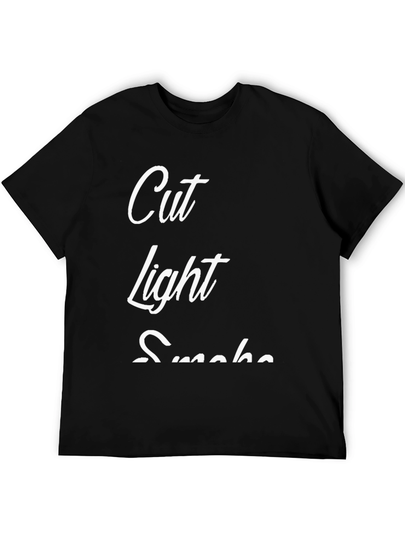 Black Cut Light Smoke Graphic Tee view 5