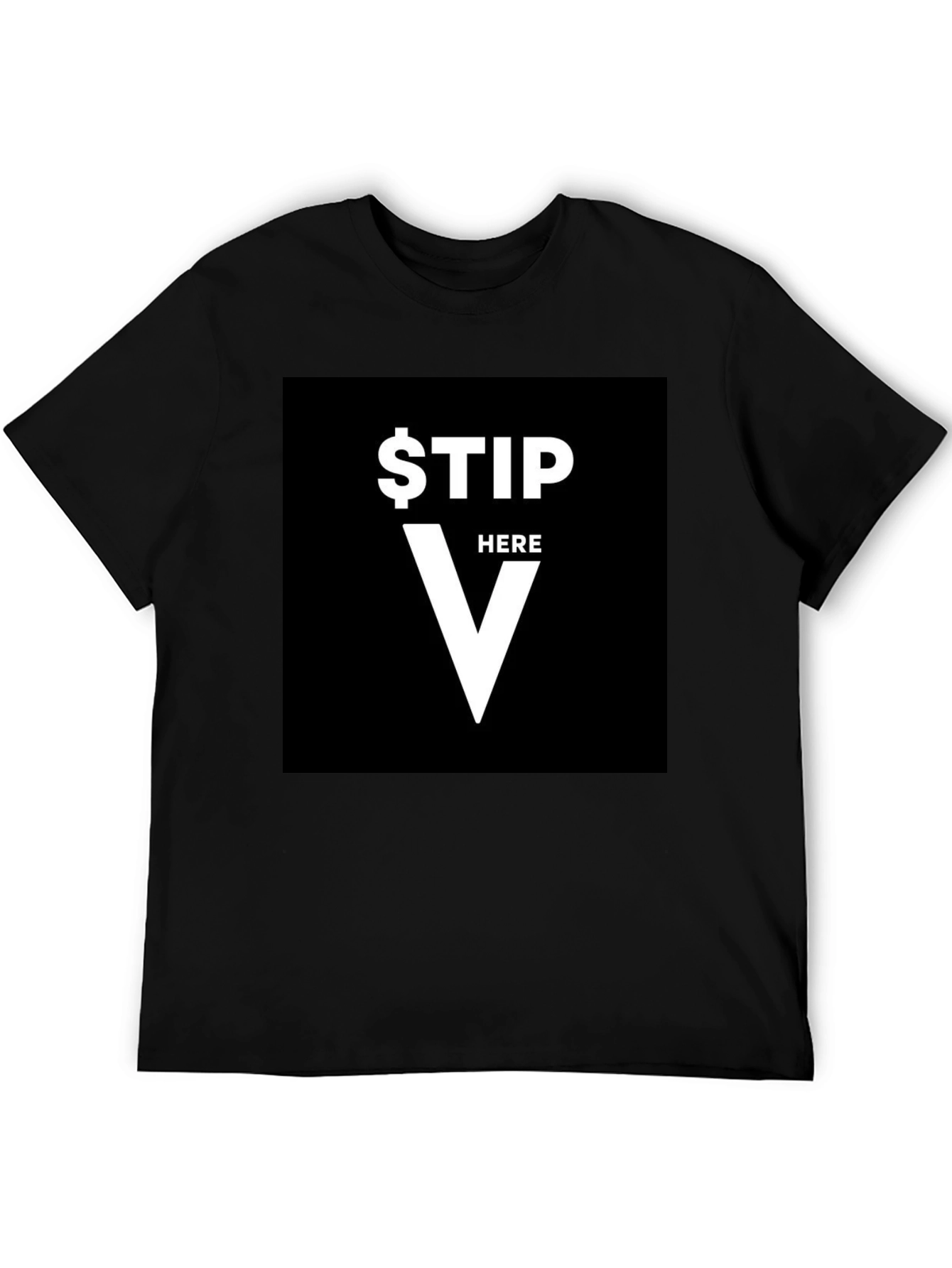 Black Tip Here T-Shirt - Funny Waiter Server Tee view 5