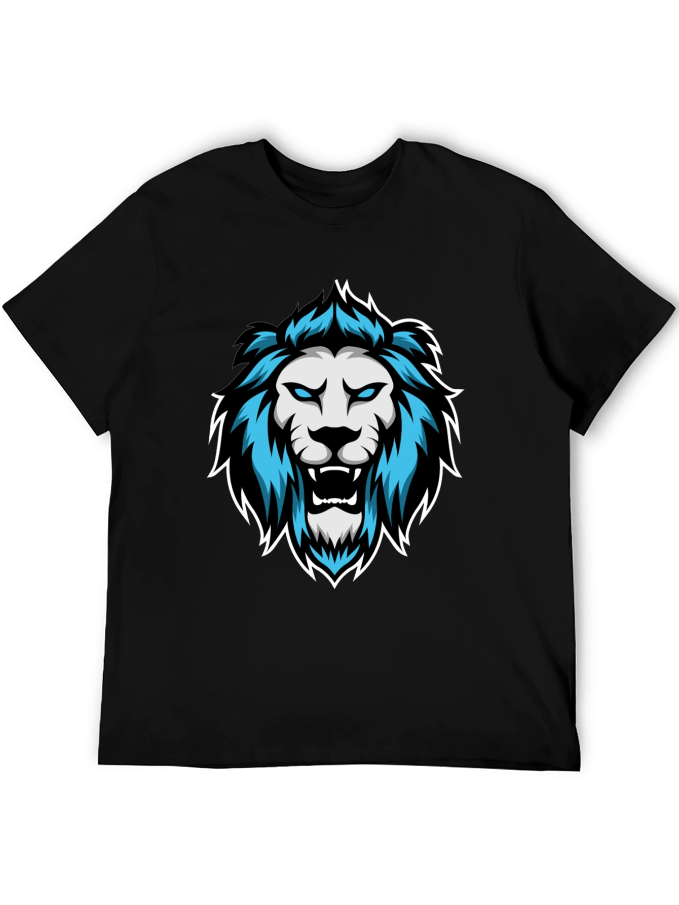 Black Lion Graphic Tee - Men's Black T-Shirt view 5