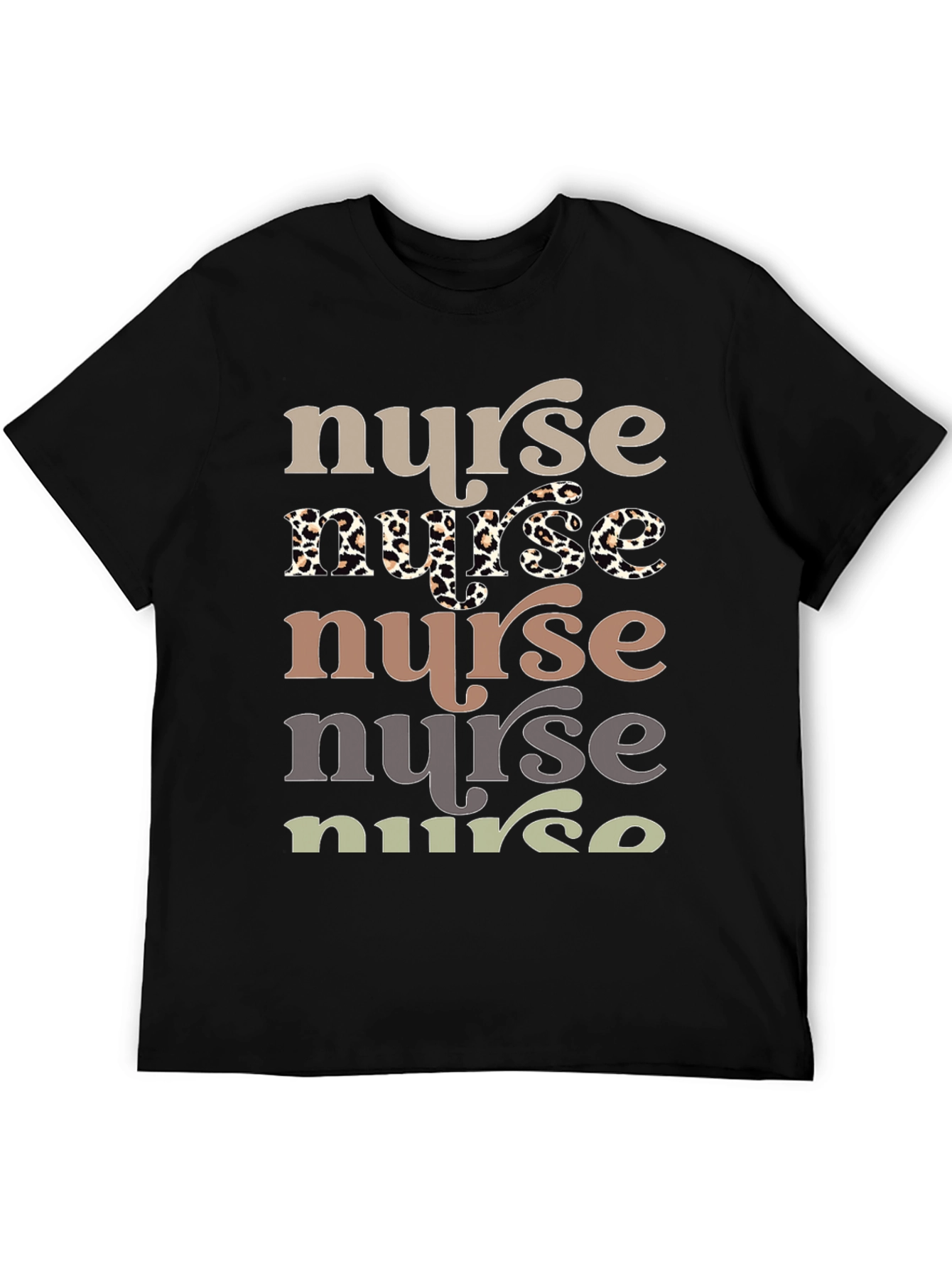 Black Stylish Nurse Graphic Tee - Comfortable Fit view 5