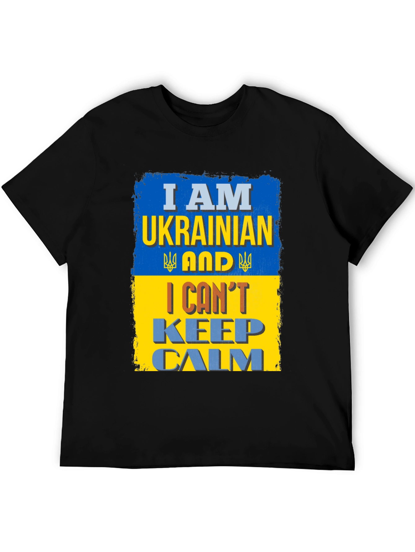 Black I Am Ukrainian And I Can't Keep Calm T-Shirt view 5