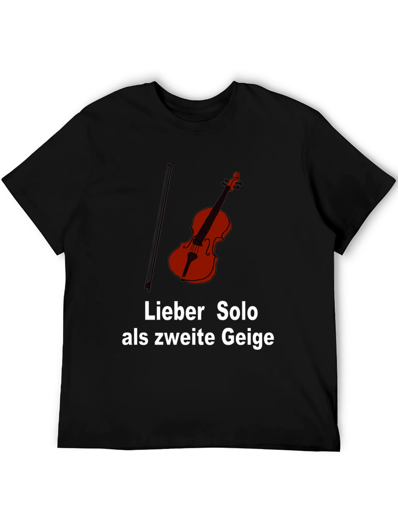 Black Solo Violinist T-Shirt - Lieber Solo als zweite Geige view 5