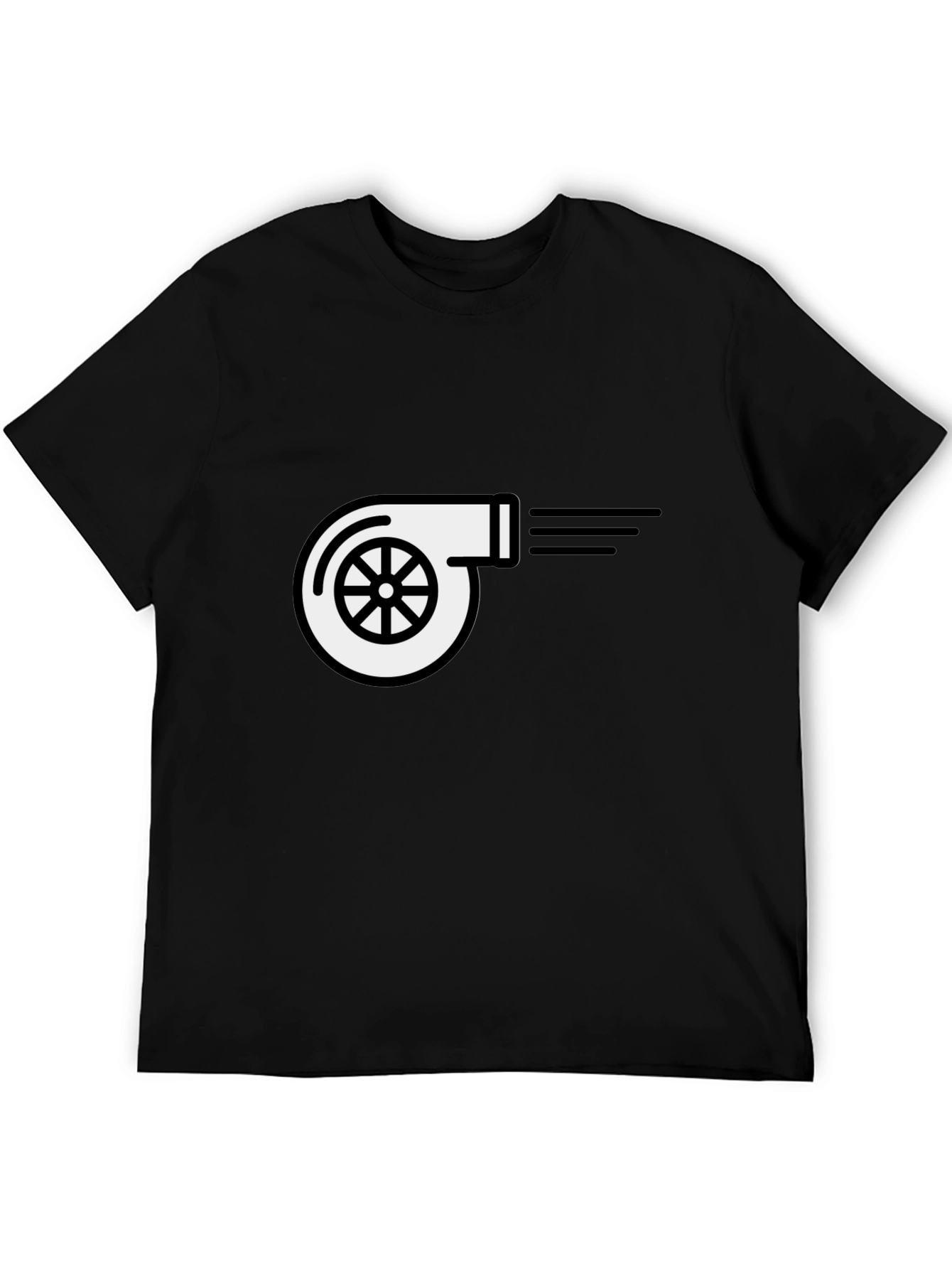 Black Turbocharger T-Shirt - Black Cotton Blend view 5