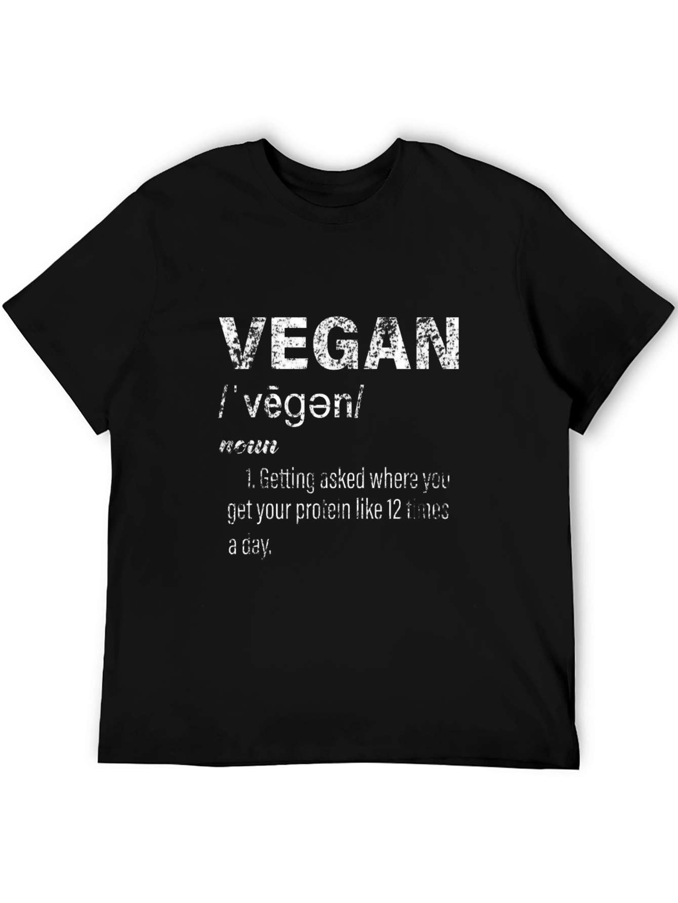 Vegan Definition T-Shirt Funny Vegetarian Protein Tee - 5