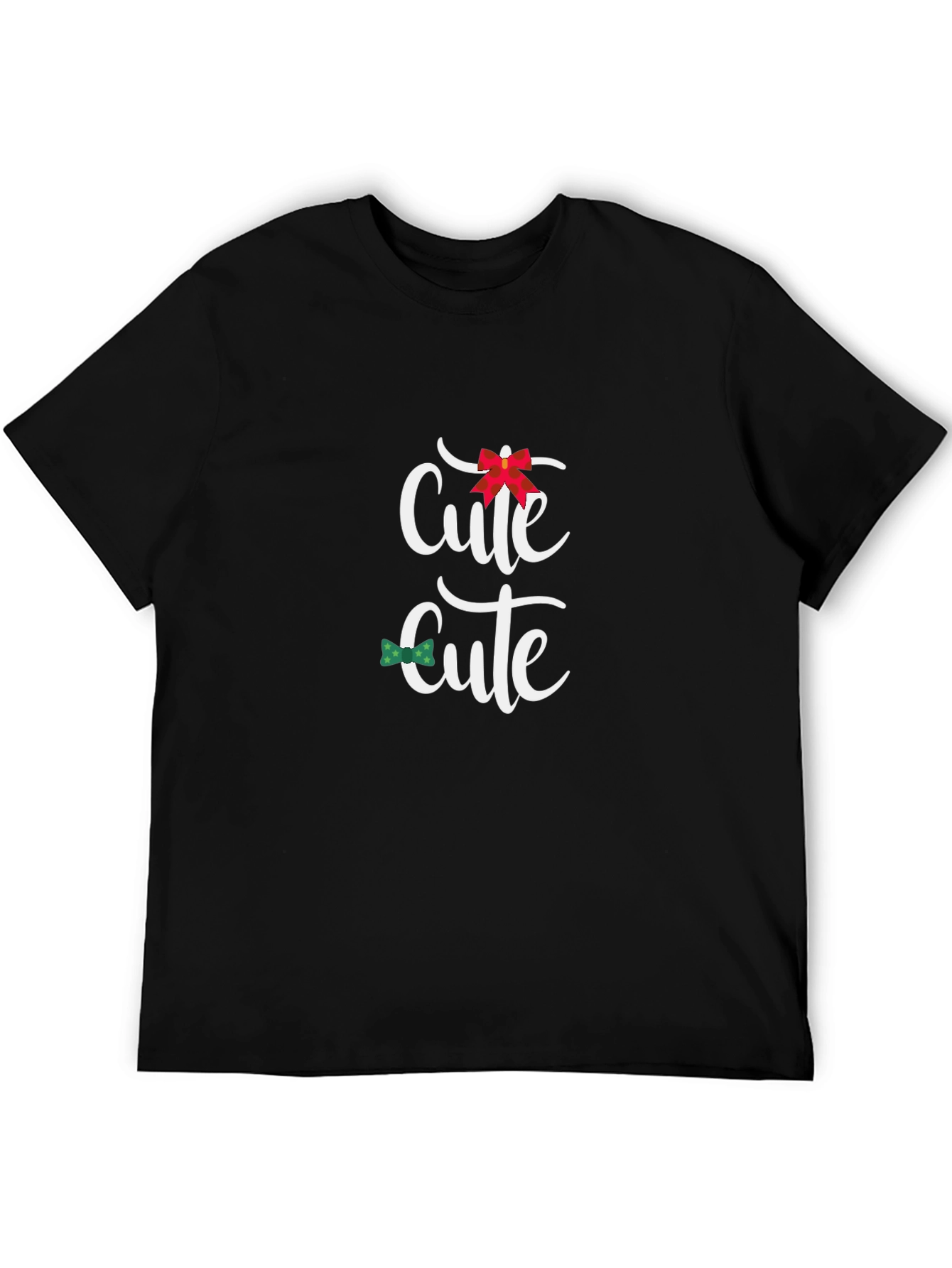 Black Cute Design Black T-Shirt view 5