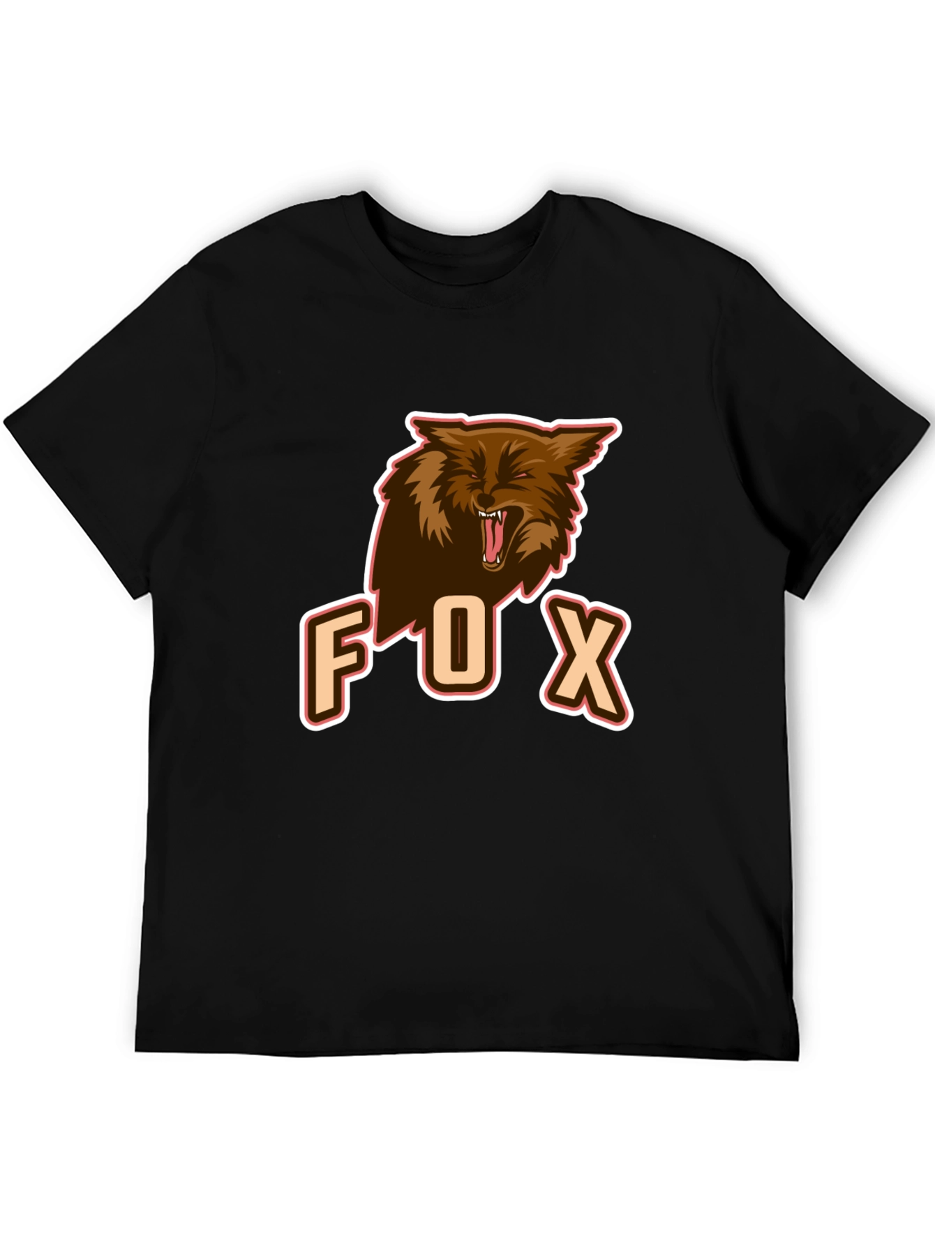 Black Men's Black Fox Graphic Tee view 5