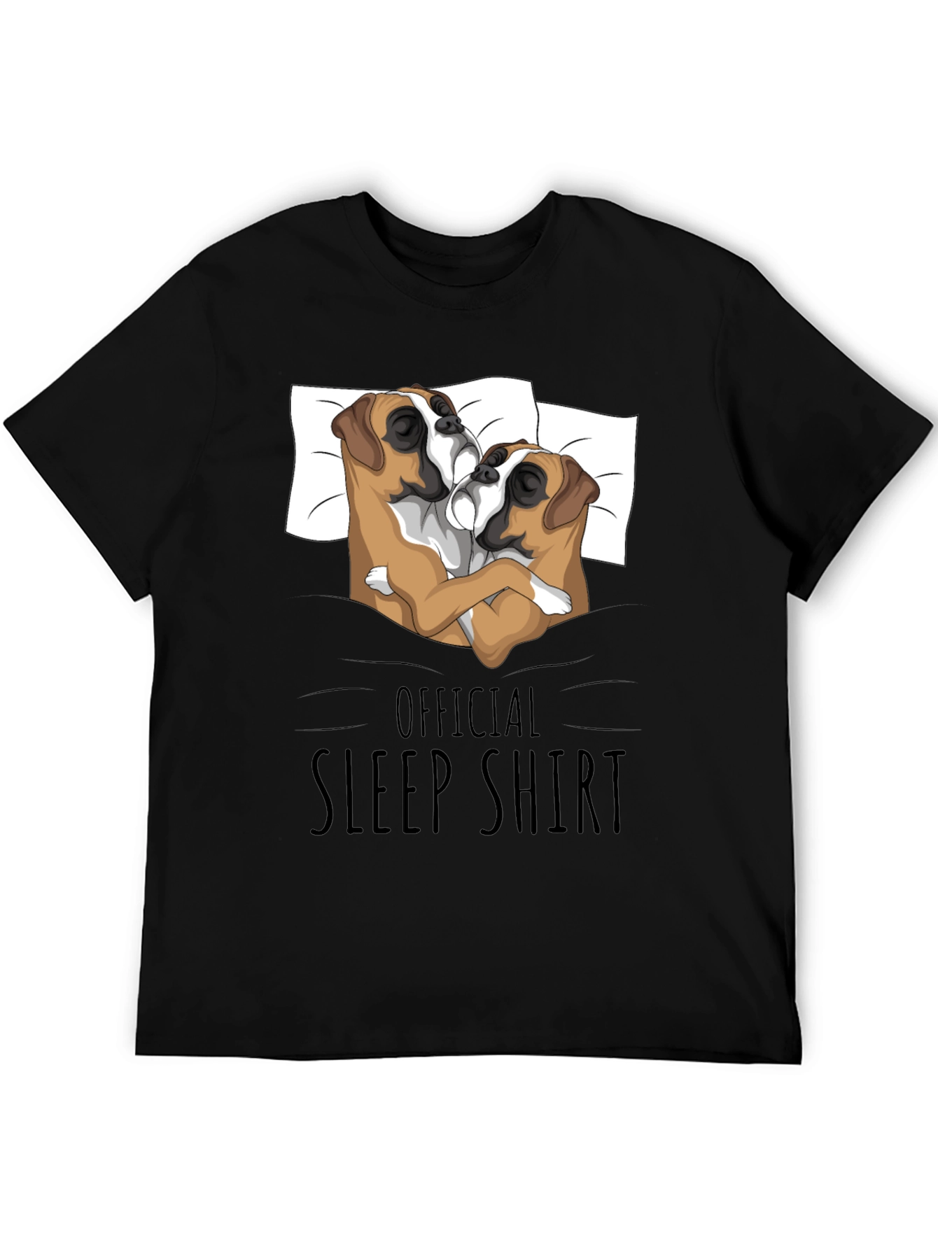 Black Official Boxer Dog Sleep Shirt view 5
