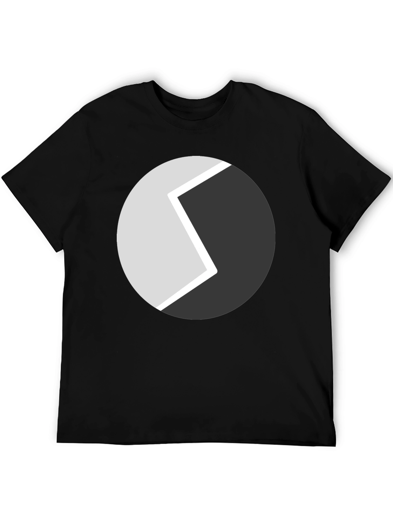 Abstract Circle Graphic Tee - Modern Black T-Shirt - 5
